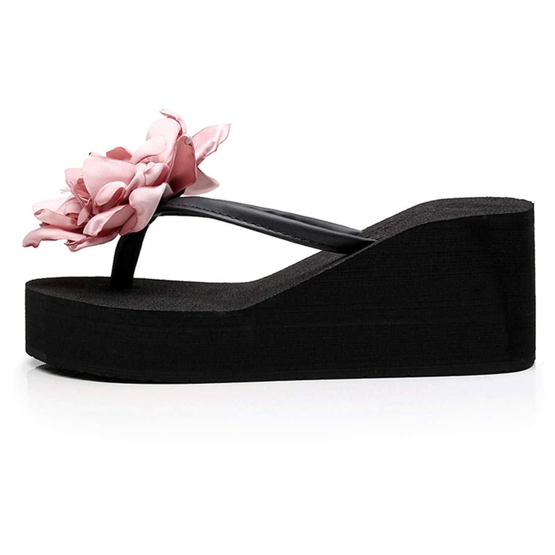 **MISTU Women's Bohemian Flower Wedge Flip Flops - Non-Slip High Heel Platform Sandals for Summer Beach, Pool & Vacation**    *使用场景优化后:*   **MISTU Women's Bohemian Flower Wedge Flip Flops - Non-Slip High Heel Platform Sandals for Summer, Beach, Pool, Vacation & Casual Outings**