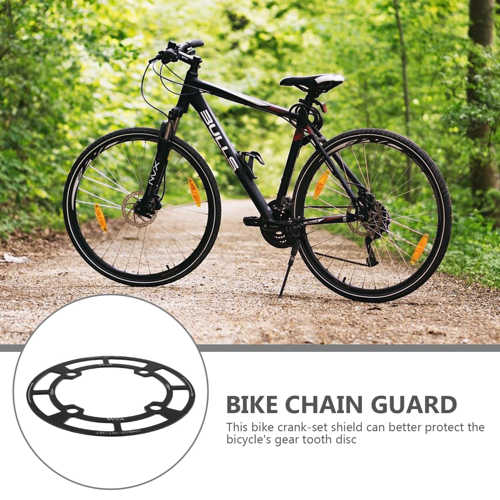 BESPORTBLE Bike Chainring Guard - Durable Aluminum Alloy Crankset Protector, Chain Wheel Sprocket Cover for Road Bikes - Perfect for Home, Off-Road & Mountain Biking Protection