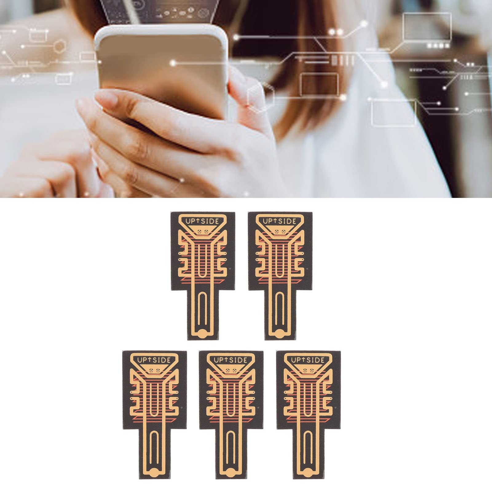 Portable Cell Phone Booster with 5PCS Antenna Stickers - Enhance Mobile Signal Strength for Home, Office, and Travel Use
