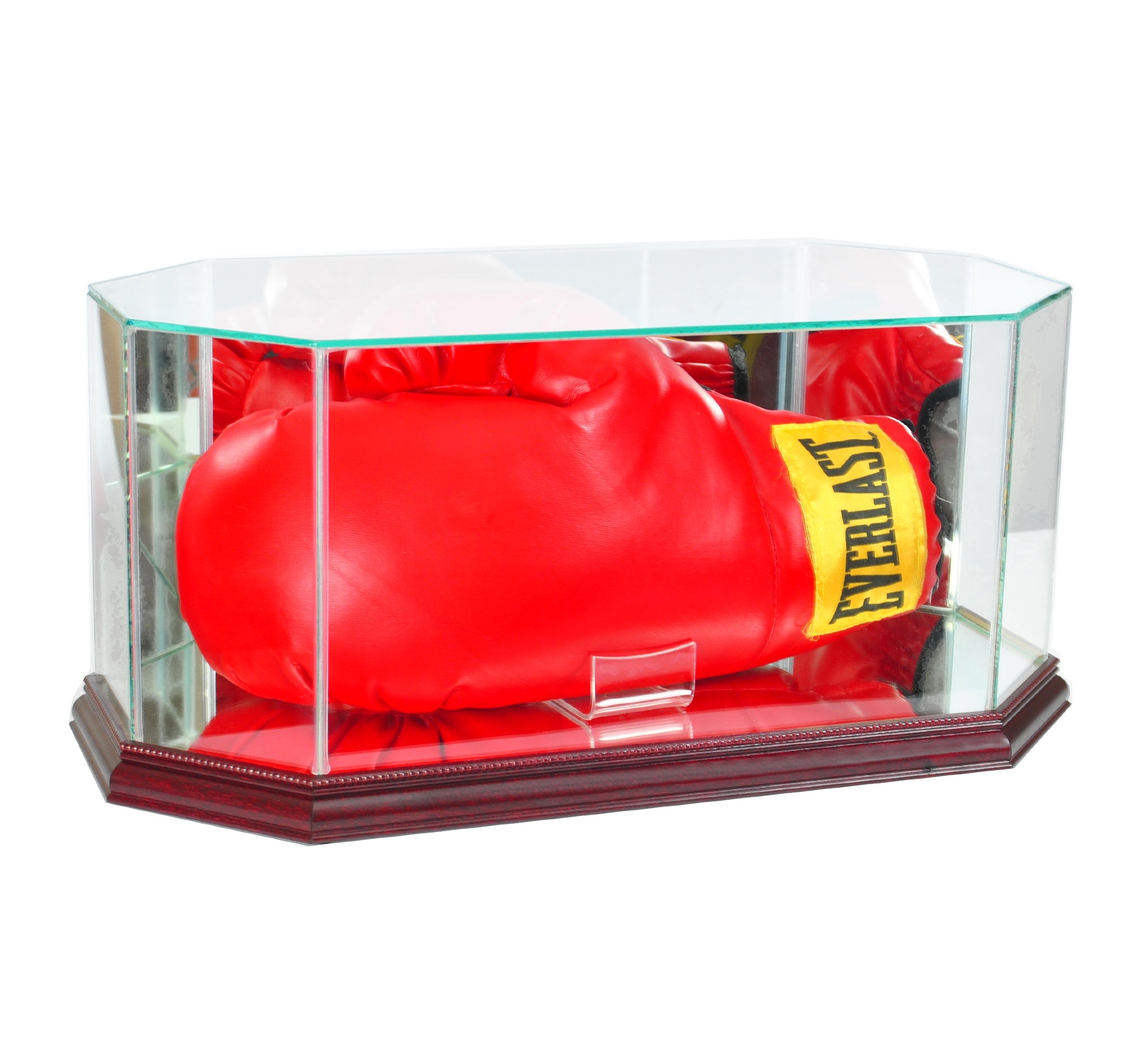 UFC Octagon Full Size Boxing Gloves Display Case - Shatterproof Glass Showcase for Collectibles, Training Gyms & Home Decor