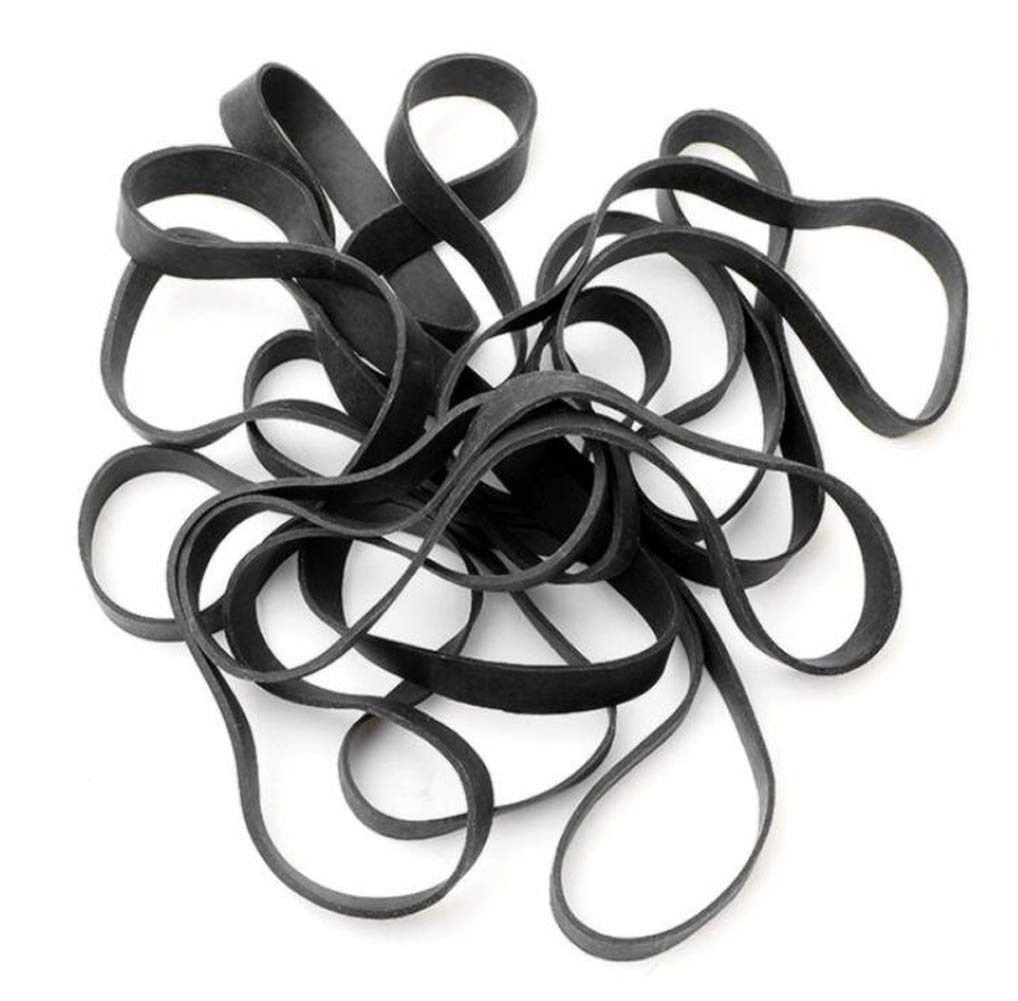 10PCS Black 7-Inch Heavy Duty Rubber Bands - Extra Large Thick Elastic Bands for Office, Home, School & Industrial Use - Secure Trash Cans, File Folders, Bundling Items & More