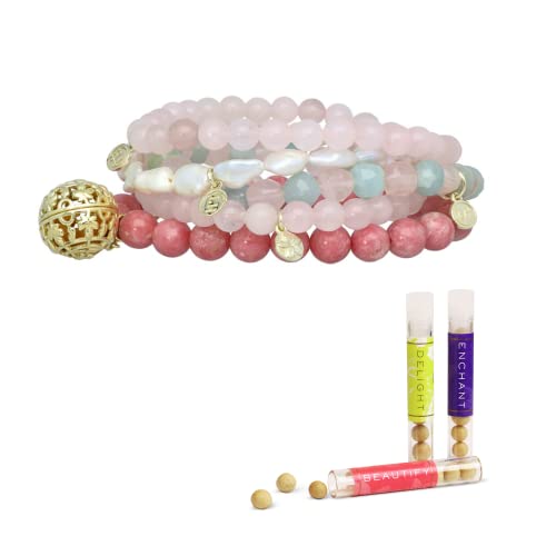 Shades of Pink - Yellow Gold Plated Sterling Silver