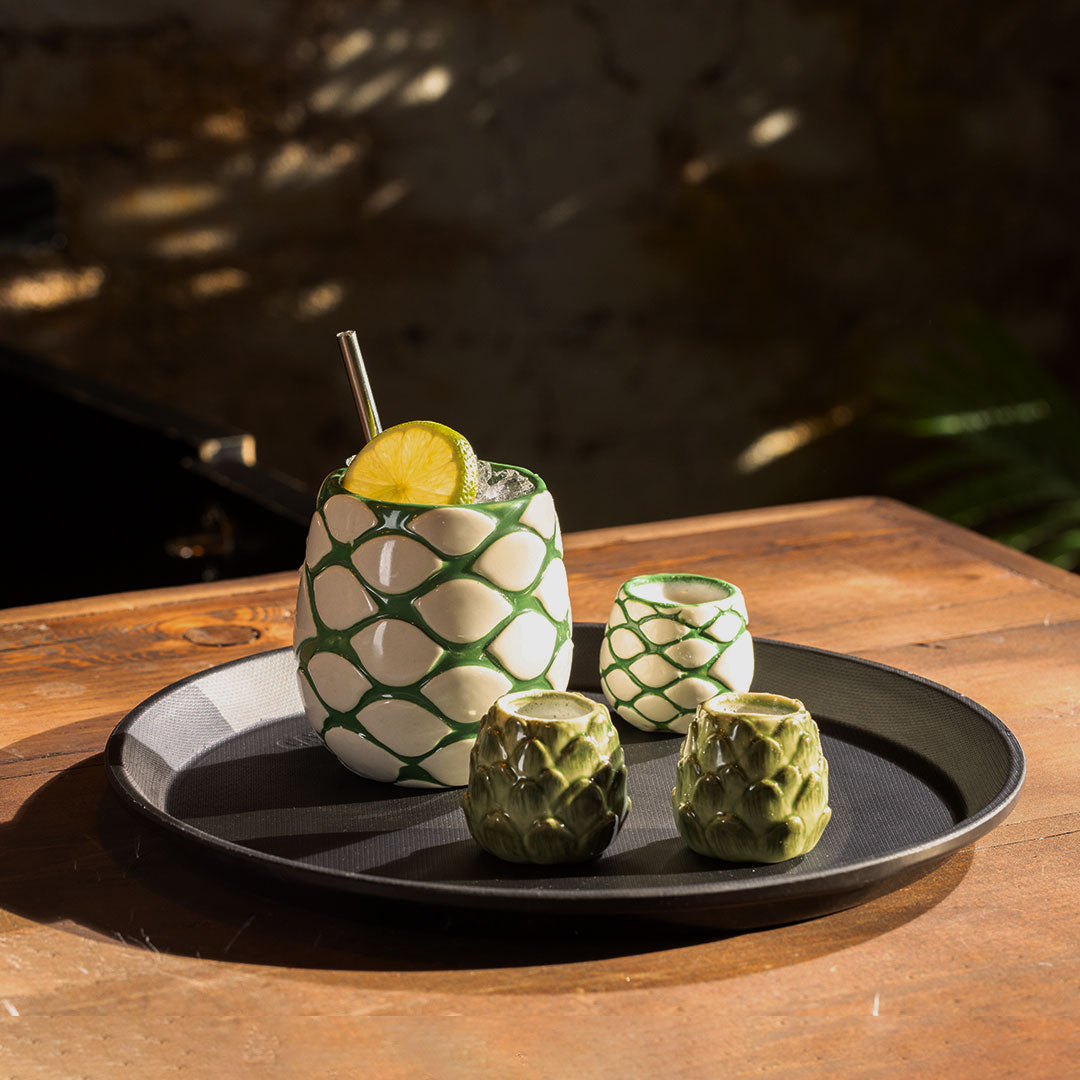 Agave Shot Glass Set - Glazed Ceramic 1.5oz (44ml) - Case of 24 - Perfect for Tequila Tasting, Parties & Mexican-Themed Events