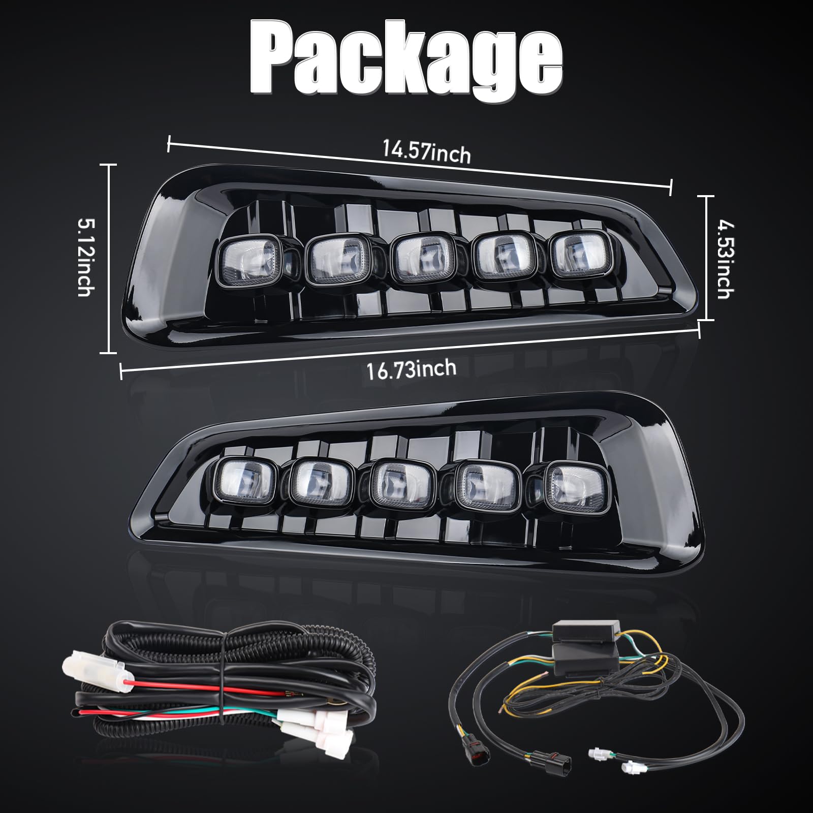 High-Performance LED Fog Lights with Amber Turn Signals & White DRL - Compatible with Ford F150 Raptor (2017-2020 Gen 2) | Durable Fog Light Assembly Kit for Off-Road, Night Driving & Extreme Weather Conditions