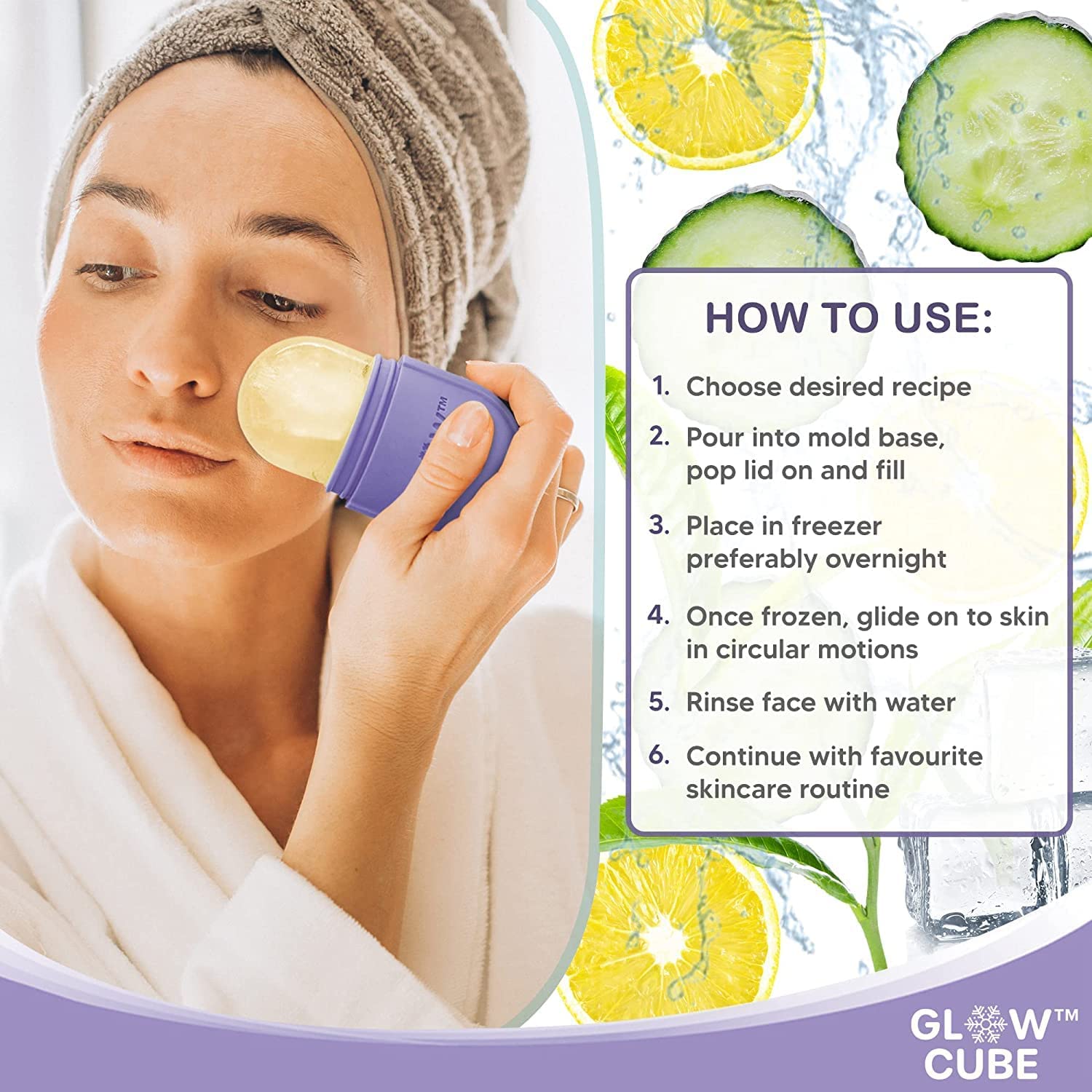 YTM Ice Roller for Face & Eyes - Reusable Facial Massager with Cooling Therapy for Puffiness, Wrinkles & Skin Tightening - 2 Pack - Perfect for Morning Routine, Post-Workout Recovery & Spa Day at Home