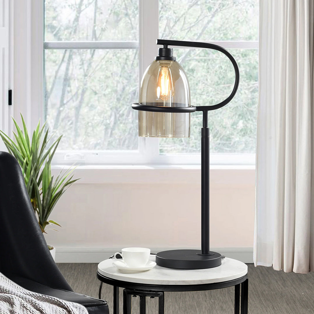 Radiance Table Lamp - Modern LED Nightstand Lamp with Touch Control & USB Port, Perfect for Bedroom, Living Room, and Office Lighting