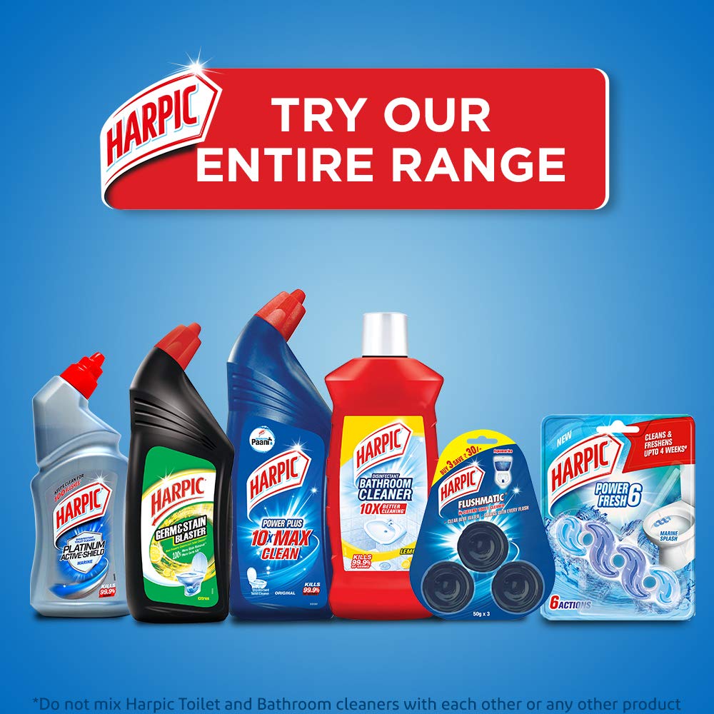 Harpic Original Disinfectant Toilet Cleaner Liquid - 1 Liter | Powerful Germ-Killing Formula for Sparkling Clean Toilets | Ideal for Bathrooms, Restrooms & Household Sanitation