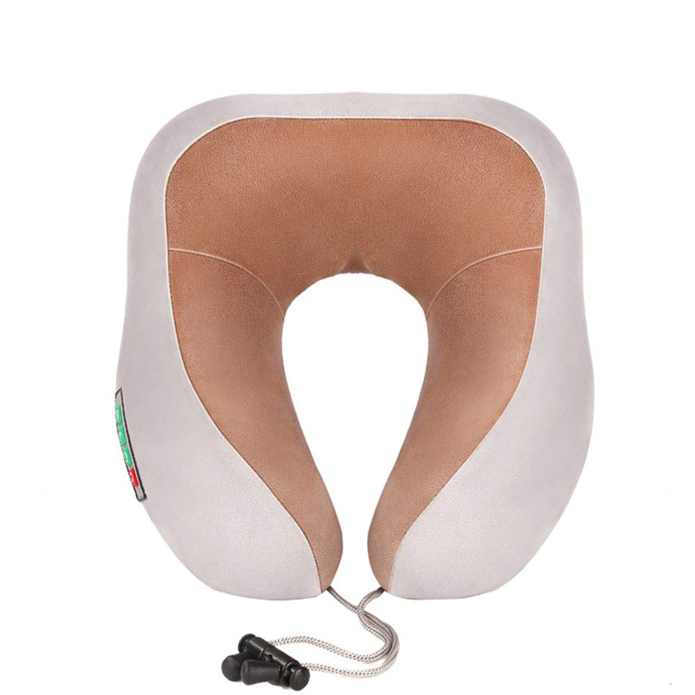 Ergonomic U-Shaped Travel Neck Pillow with Memory Foam - Waterproof & Massage Support for Airplane, Car & Office Comfort