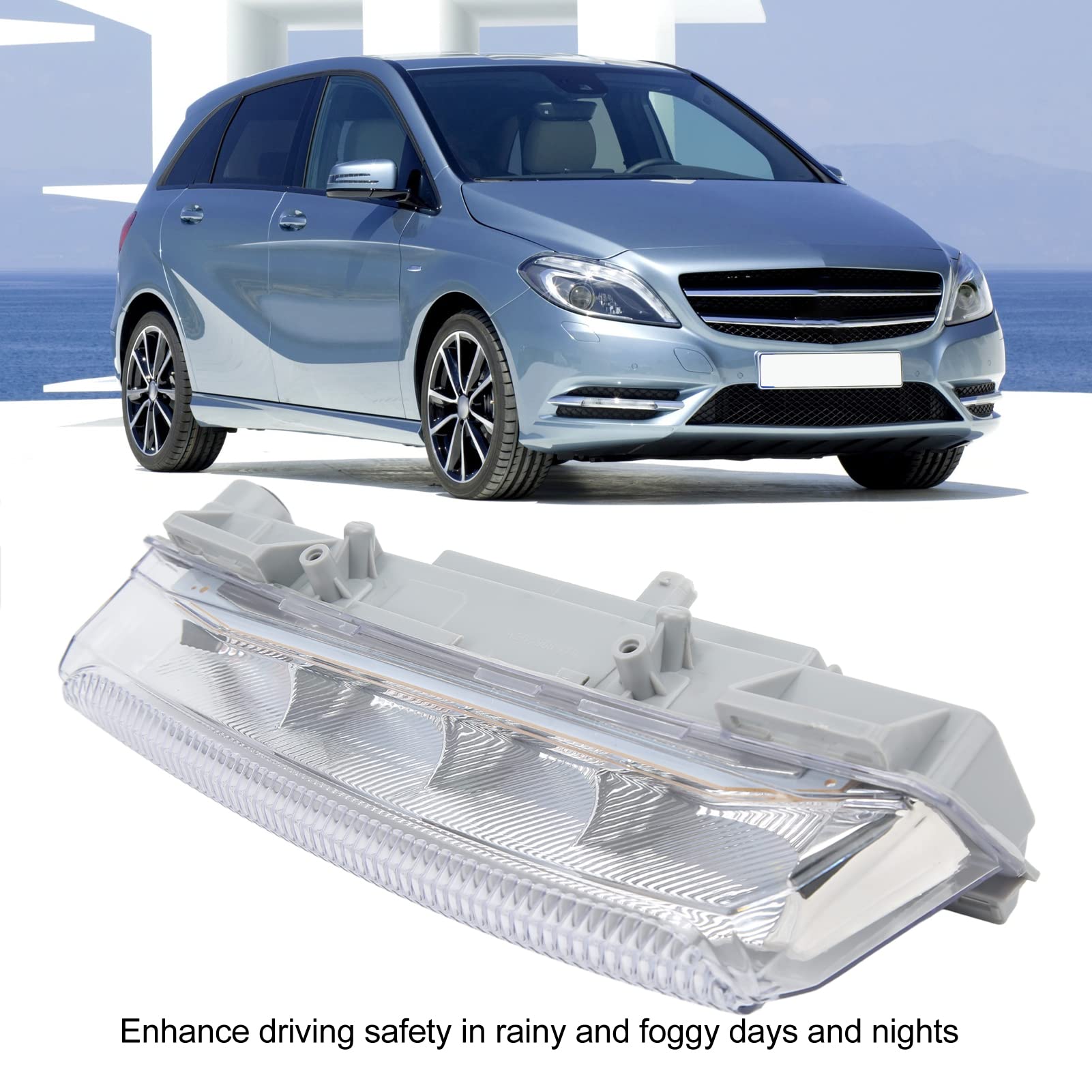 Aramox LED Daytime Running Lights & Fog Lamps for Mercedes-Benz B-Class W242 W246 (Left Side 2049069100) - Premium Replacement for Enhanced Visibility & Safety During Day/Night Driving