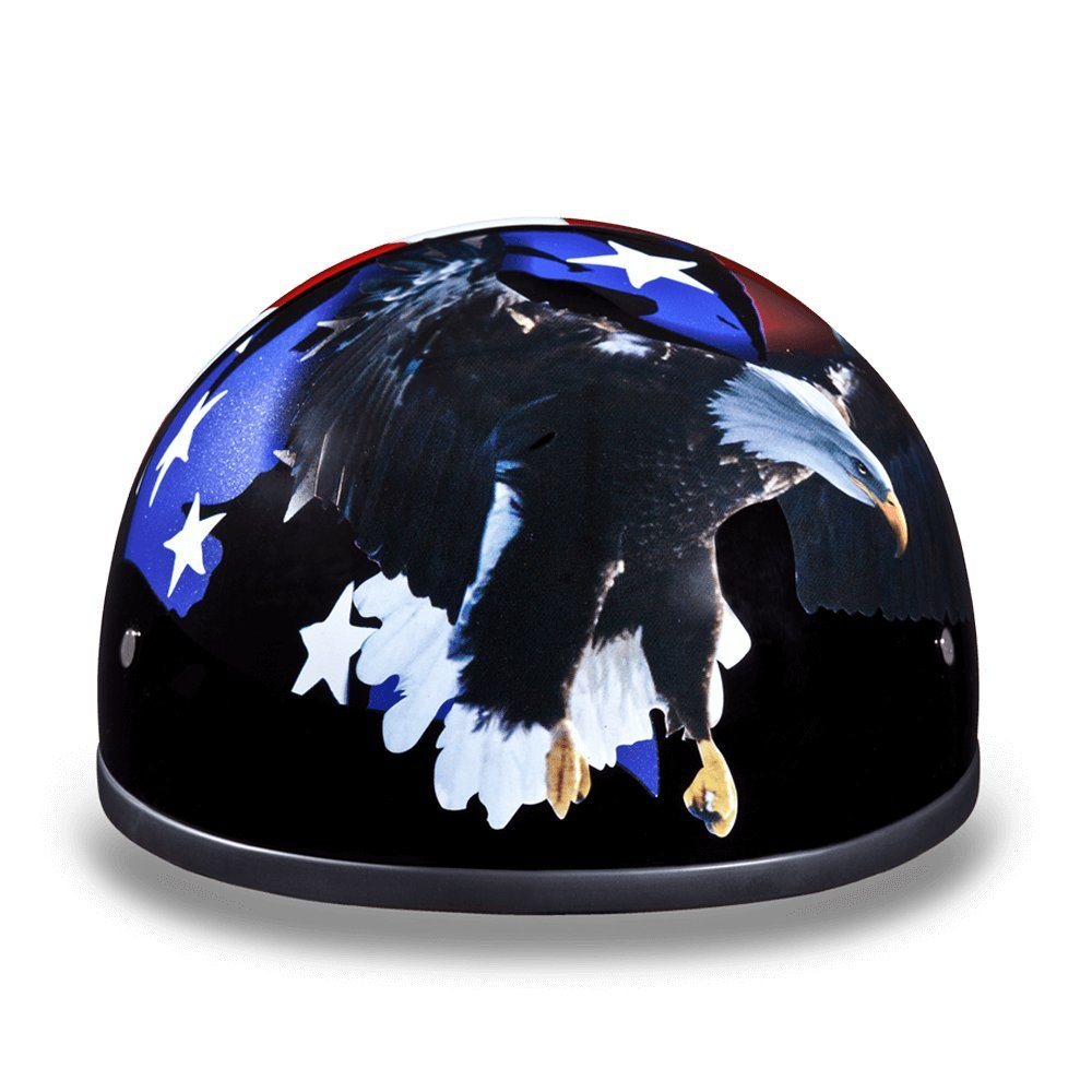 Daytona Helmets Half Skull Cap Motorcycle Helmet - DOT Approved [Graphics] for Safety & Style | Lightweight Open Face Helmet for Cruiser & Chopper Riders | Perfect for Urban Commuting & Weekend Rides