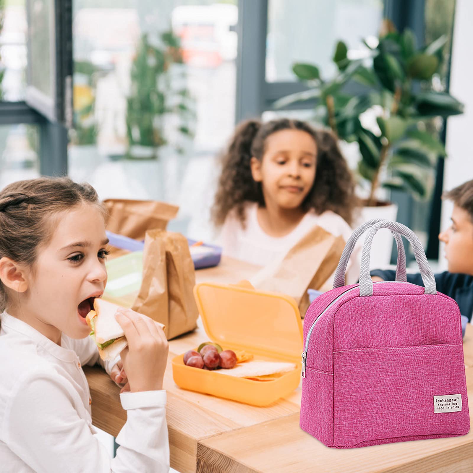 GXFC Insulated Lunch Bag - Leakproof Cooler Tote for School, Office, Beach & Camping | Reusable Thermal Food Storage Container | Perfect for Picnics, Hiking & Outdoor Activities (Hot Pink)