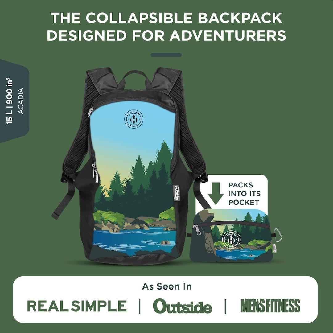 Foldable Travel Backpack - Lightweight & Water-Resistant Collapsible Daypack for Hiking, Camping, Gym & Daily Commute | Compact Packable Backpack for Men & Women