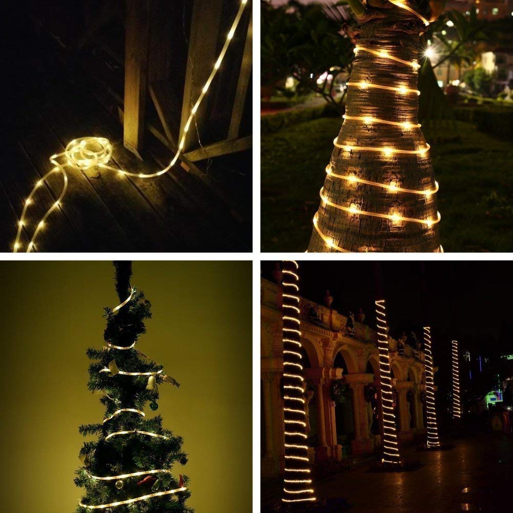 200 LED Solar Rope Lights 72ft Waterproof Outdoor String Lights - Warm White Copper Wire Garden Lighting for Patio, Yard, Wedding & Party Decorations | Perfect for Backyard, Pathway, Fence & Holiday Decor