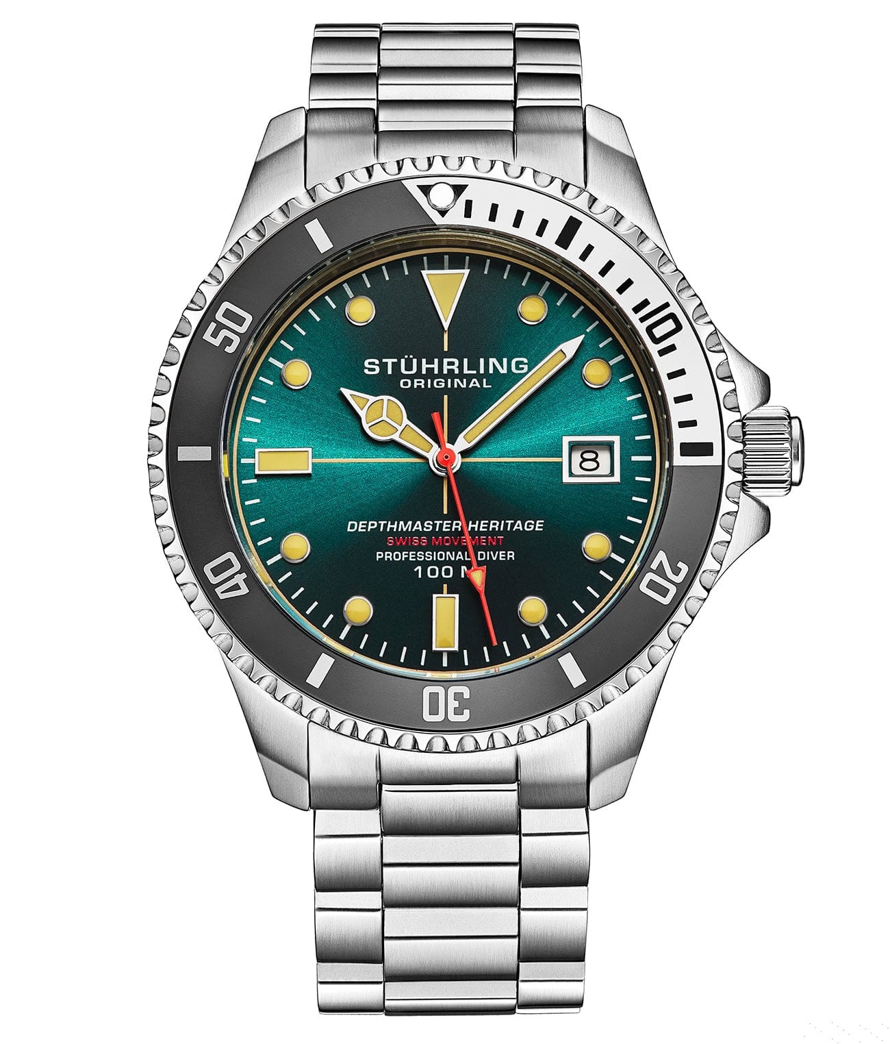 Depthmaster Heritage 42mm Swiss Quartz Watch - Luxury Waterproof Chronograph for Men - Perfect for Business, Diving & Everyday Wear