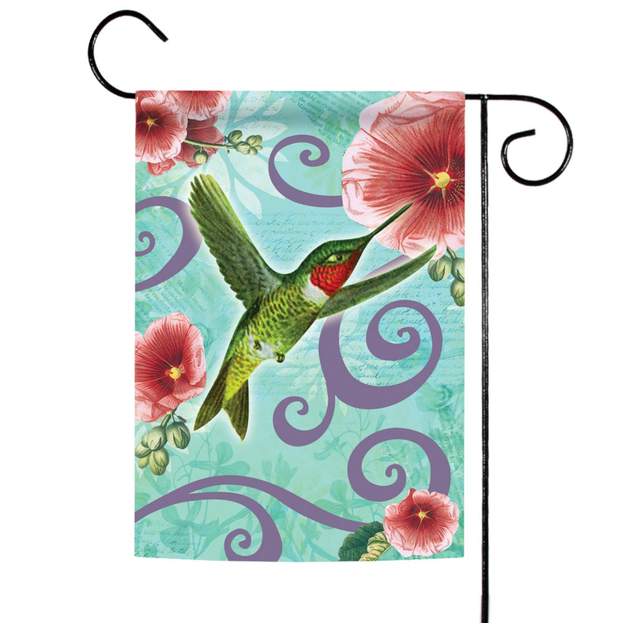 Toland Home Garden 12x18 Inch Double Sided Ruby Throated Hummingbird Flag - Vibrant Outdoor Yard Decoration for House, Garden & Patio - Perfect for Spring & Summer Bird Lovers
