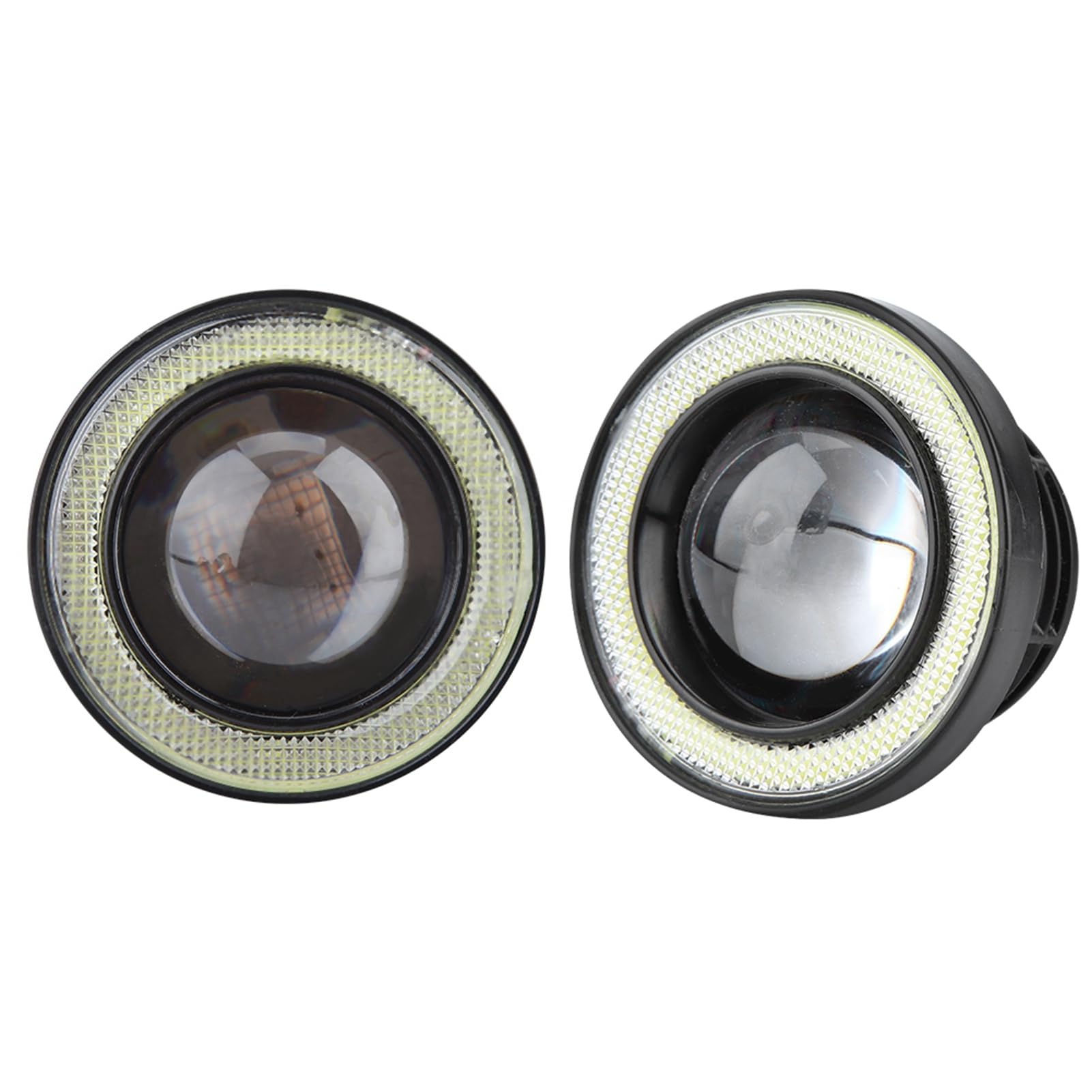 30W RGB COB LED Angel Eye Fog Lights for Cars - Round Halo Ring Daytime Running Lights with Multiple Colors - Perfect for Off-Road, Night Driving & Custom Car Lighting