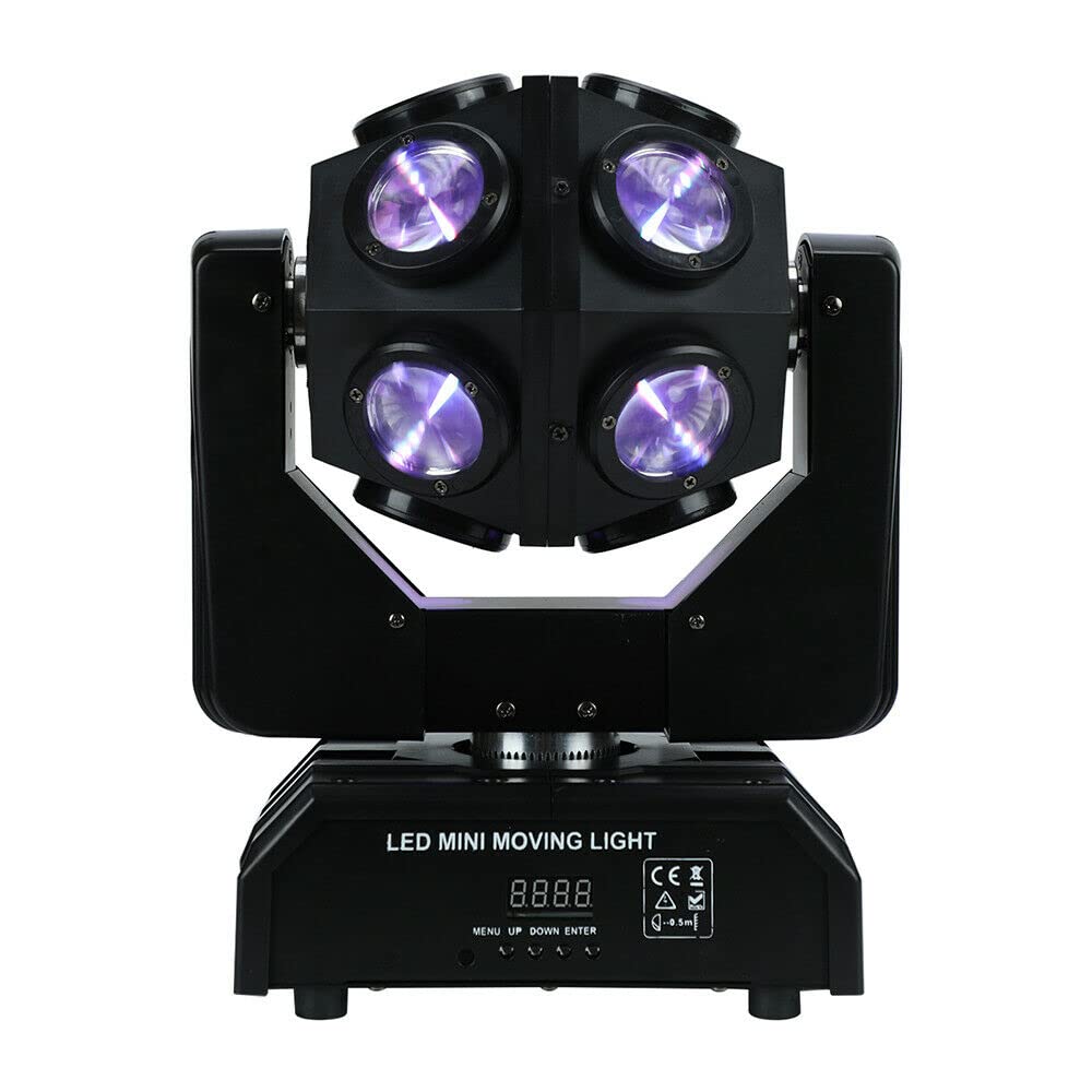 12x12W RGBW (4 in 1) Moving Head Stage Lights - 150W Ball Wash Beam with Sound Activated Control for DJ, KTV, Bar, Disco, Wedding & Party Lighting - Perfect for Stage Shows, Concerts, and Nightclub Events