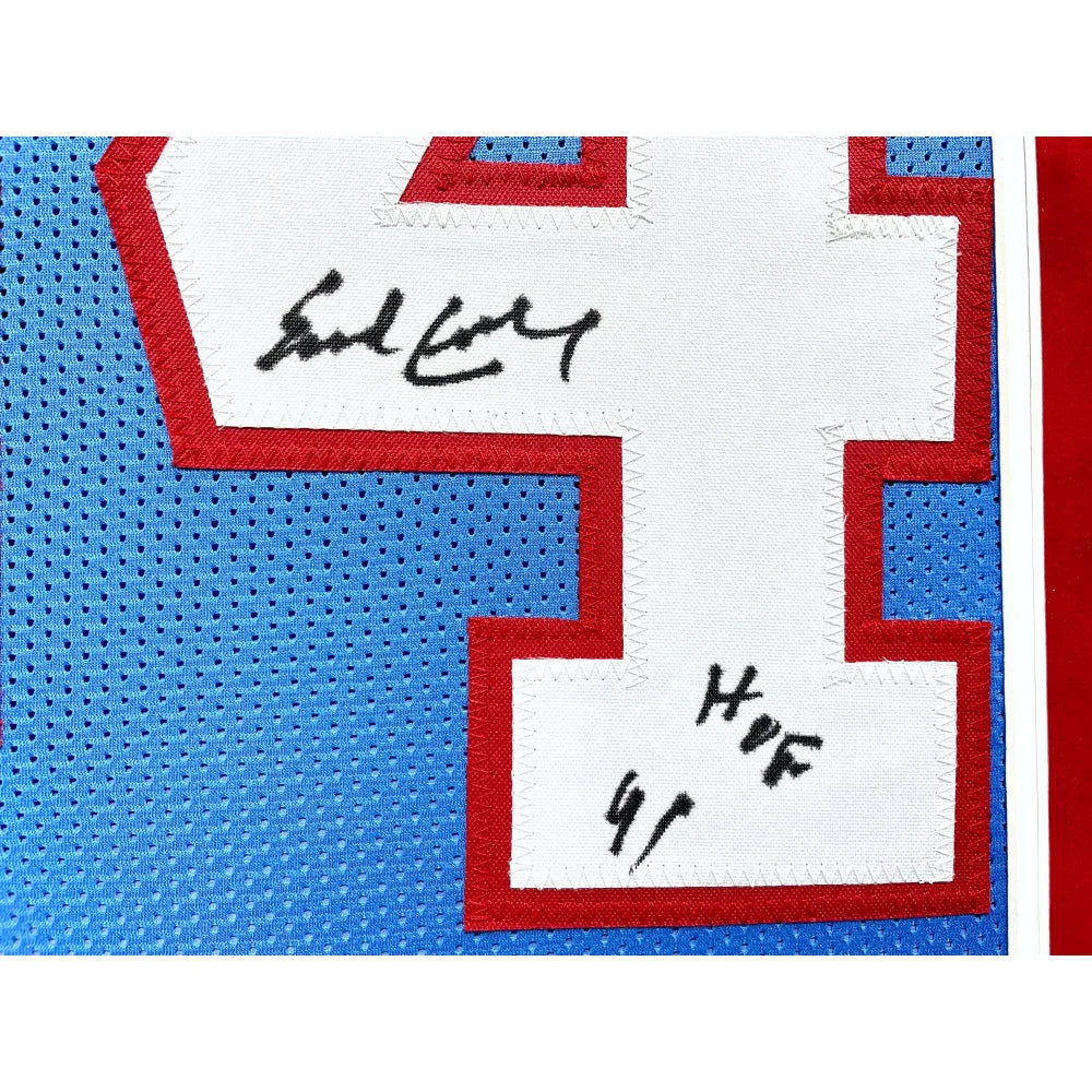 Earl Campbell Autographed Houston Oilers Jersey - Framed BAS Certified Signed NFL Memorabilia - Perfect for Sports Collectors, Man Cave Decor & Football Fan Gifts
