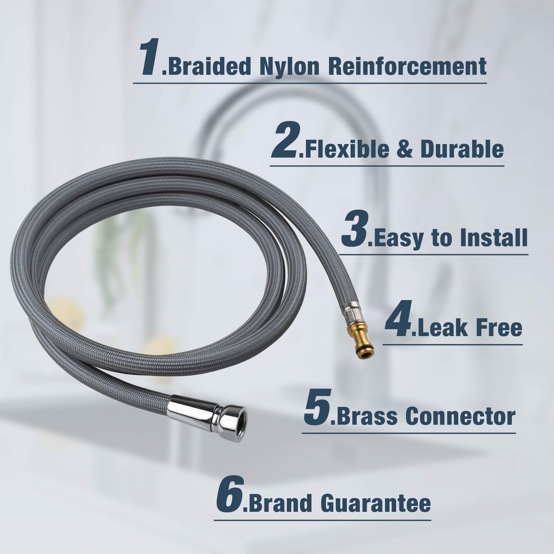 **Moen Kitchen Sink Pull Down Hose Replacement – 68-Inch Reflex Faucet Hose for Easy Installation & Durable Use – Perfect for Home, Restaurant & Commercial Kitchens**