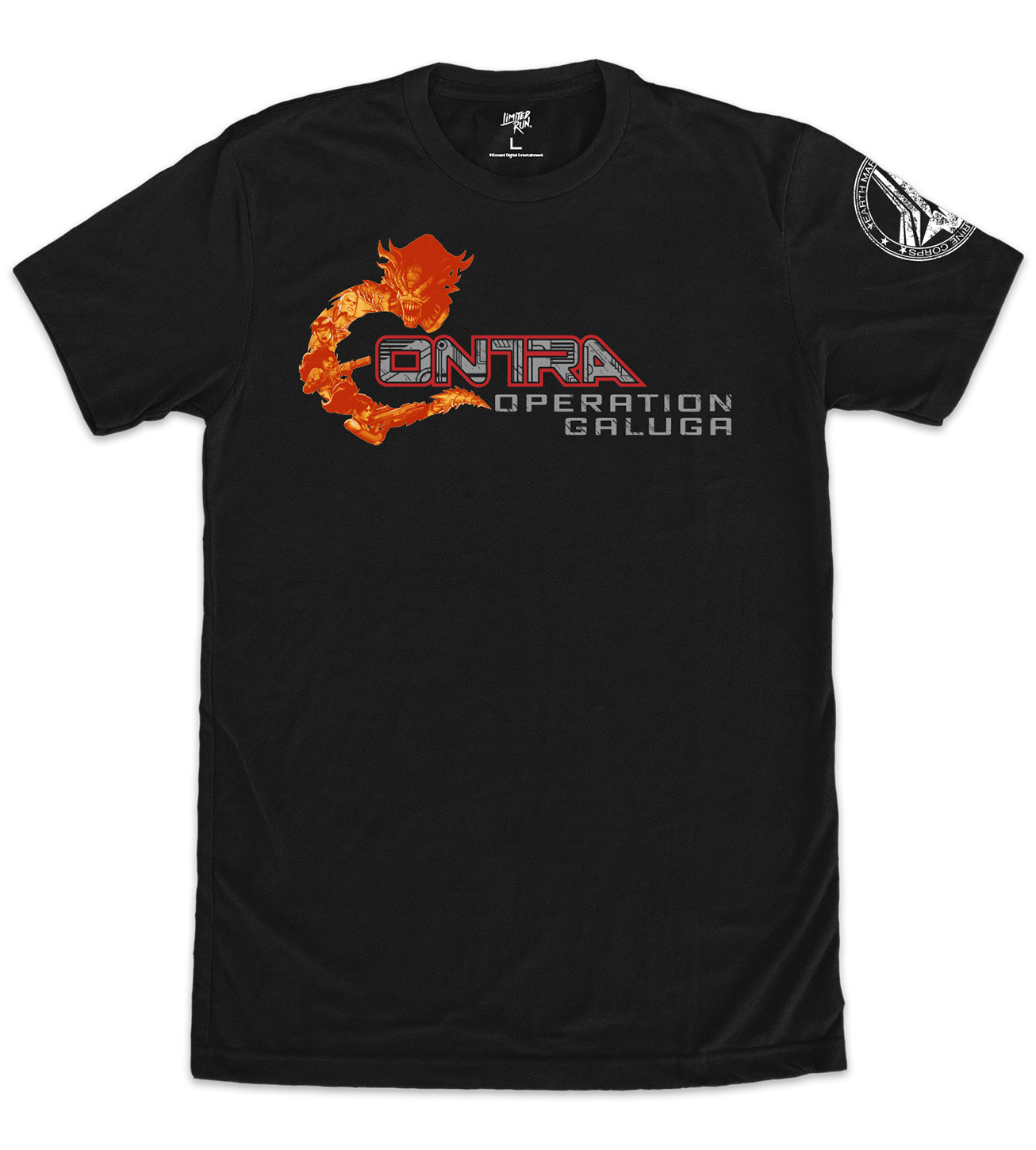 Contra: Operation Galuga Graphic T-Shirt | Retro Video Game Apparel for Men & Women | Perfect for Gaming Events & Casual Wear