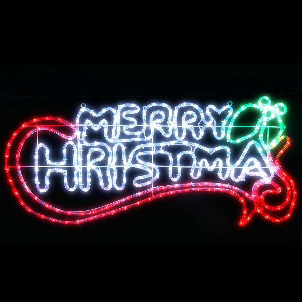 288 LED Christmas Lights Decorations - 0.96M String Lights for Indoor/Outdoor Holiday Decor - Merry Christmas Jingle Jollys - Perfect for Tree, Window, Yard & Party Decoration