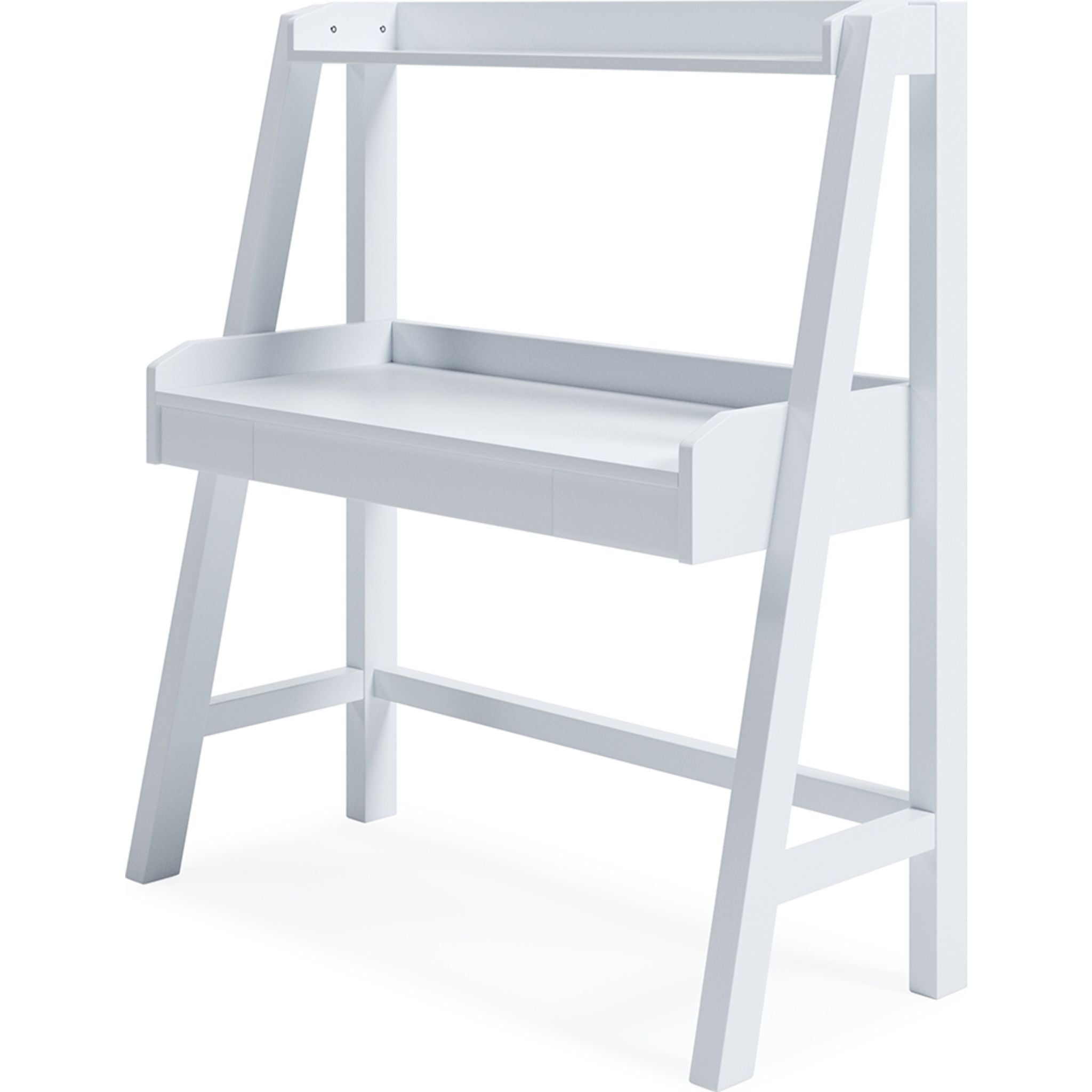 Blariden White Desk & Hutch Set - Modern Home Office Furniture for Study, Work, and Storage | Perfect for Small Spaces & Dorm Rooms