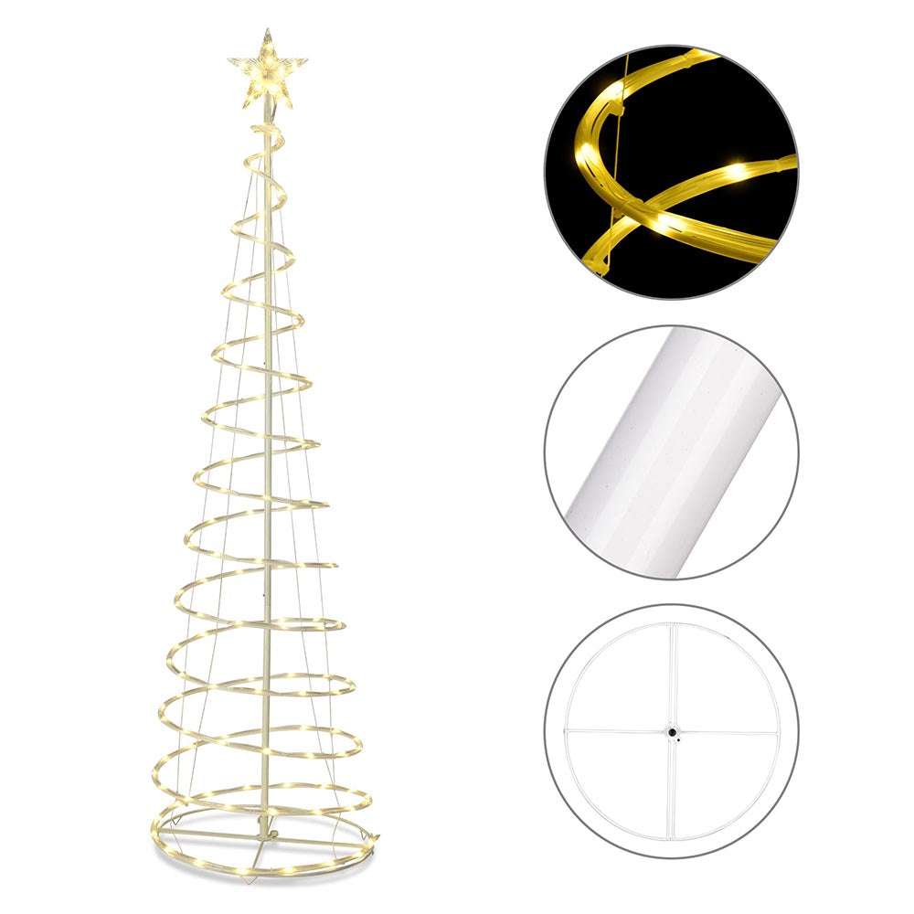 3-Pack USB Powered LED Spiral Christmas Trees - Battery Operated Holiday Decor for Home, Office, Party & Outdoor Use