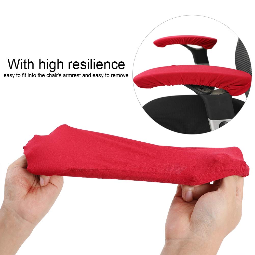 Ergonomic Armrest Covers for Office & Gaming Chairs - Soft Elbow Support Pads, Comfortable Desk Chair Armrest Protectors (Wine Red) - Perfect for Home Office, Gaming Setup & Workspace Comfort