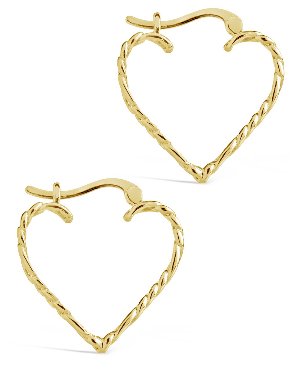 Maezie Heart Hoop Earrings for Women - 14K Gold Plated Dainty Huggie Hoops - Valentine's Day Gift for Her, Girlfriend, Wife - Perfect for Date Night, Anniversary, Romantic Occasions