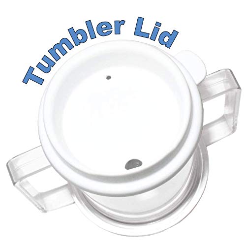 Rehabilitation Advantage Clear Tumbler Cup with Two Handles - Durable Leak-Proof Drinking Glass for Elderly, Disabled & Post-Surgery Recovery - Perfect for Home Care, Hospitals & Therapy Sessions