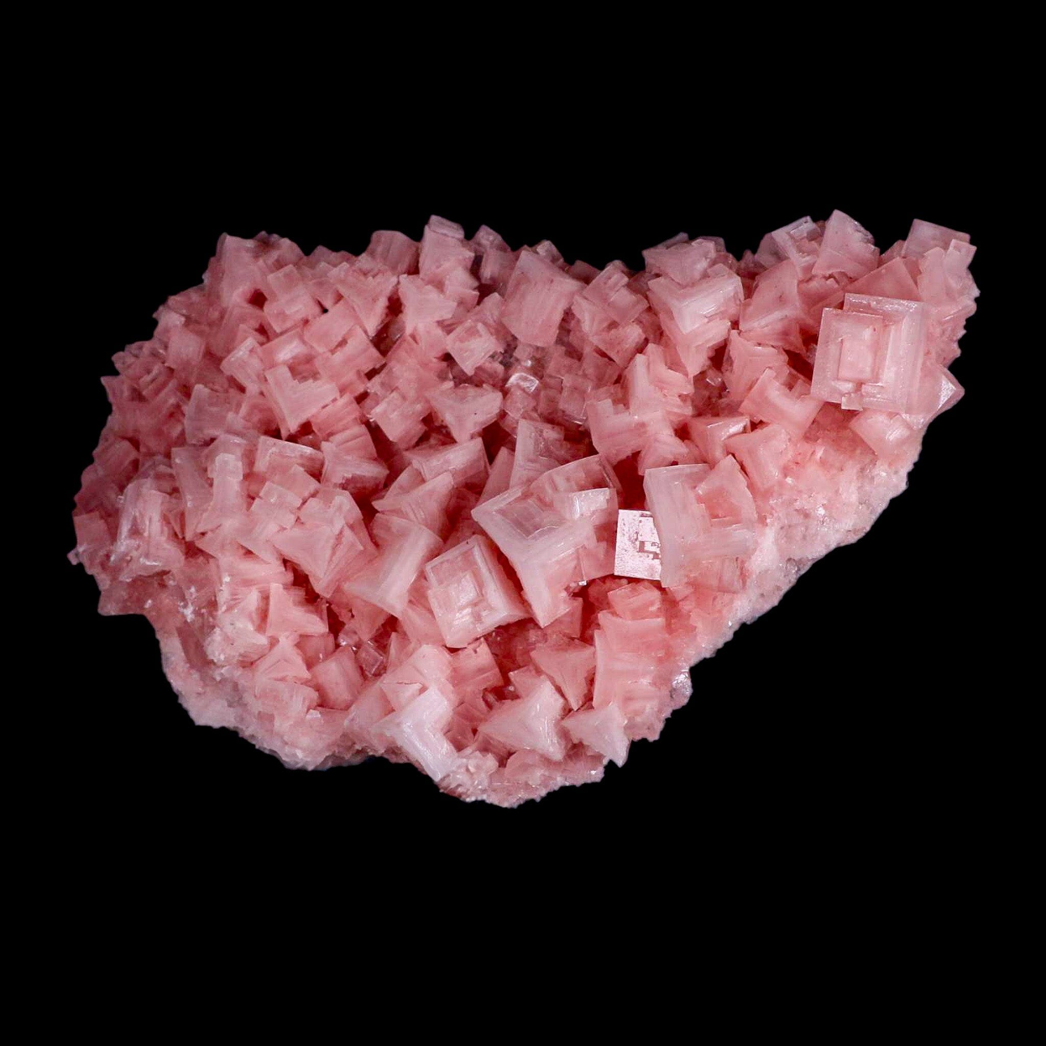 8-Piece Natural Pink Halite Salt Crystal Cluster from Searles Lake, CA - Mineral Specimen for Home Decor, Meditation & Healing Crystals Collection