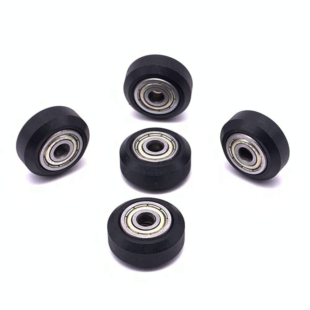 5pcs Heavy-Duty Plastic Pulley Wheels with Bearings - Smooth Idler Pulley Gears for 3D Printers | Perfect for Belt Drive Systems & DIY 3D Printing Projects