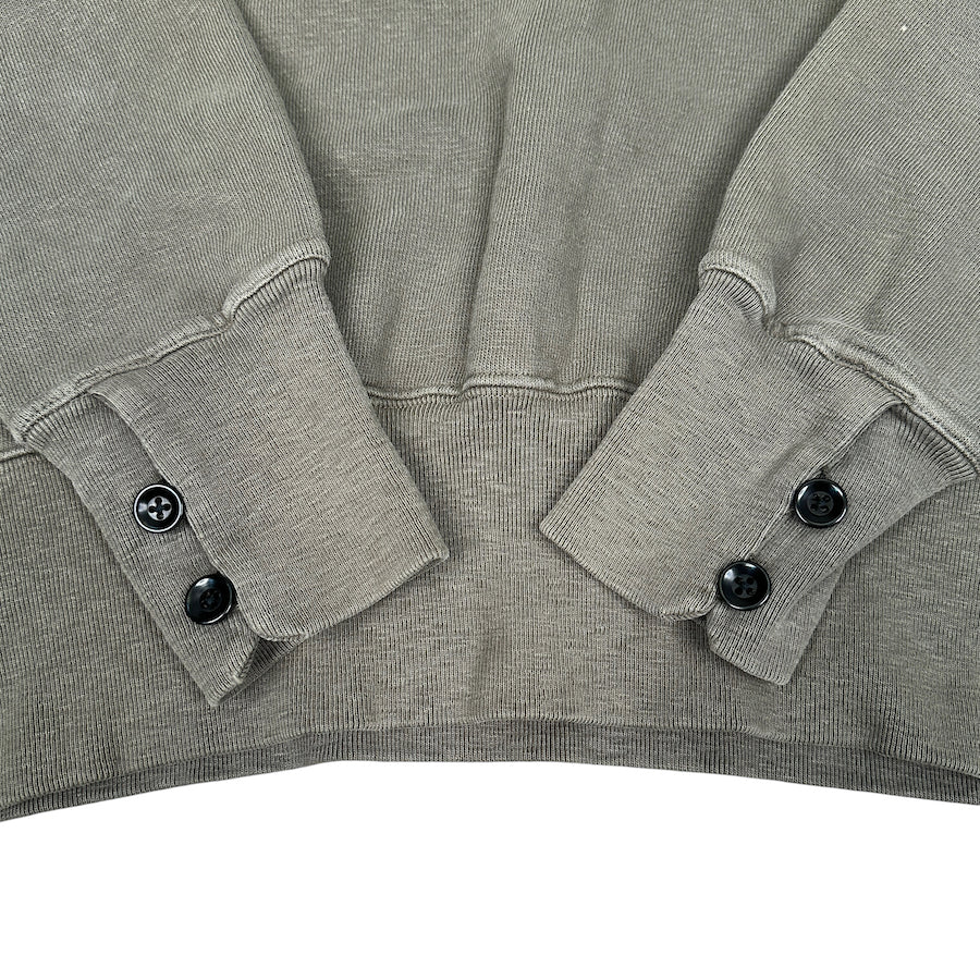 Vintage Kapital Crewneck Sweatshirt in Moss Green - Stylish Retro Unisex Pullover for Casual Wear & Street Fashion