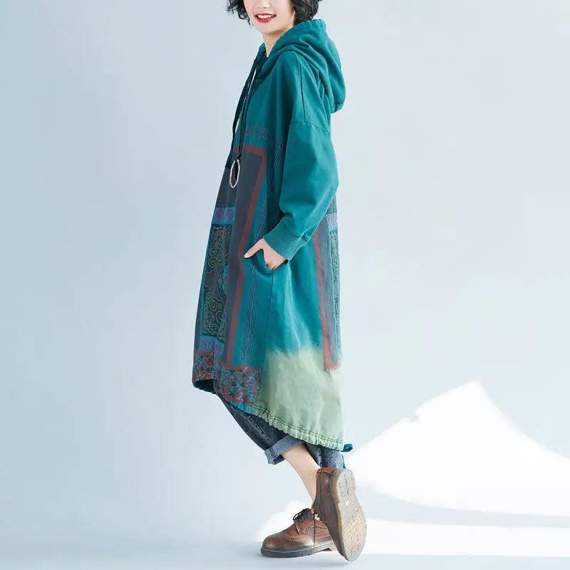 Plus Size Hooded Sweatshirt Dress for Women - Stylish Oversized Pullover Tunic with Pockets | Casual Loungewear, Streetwear & Winter Fashion Outfit