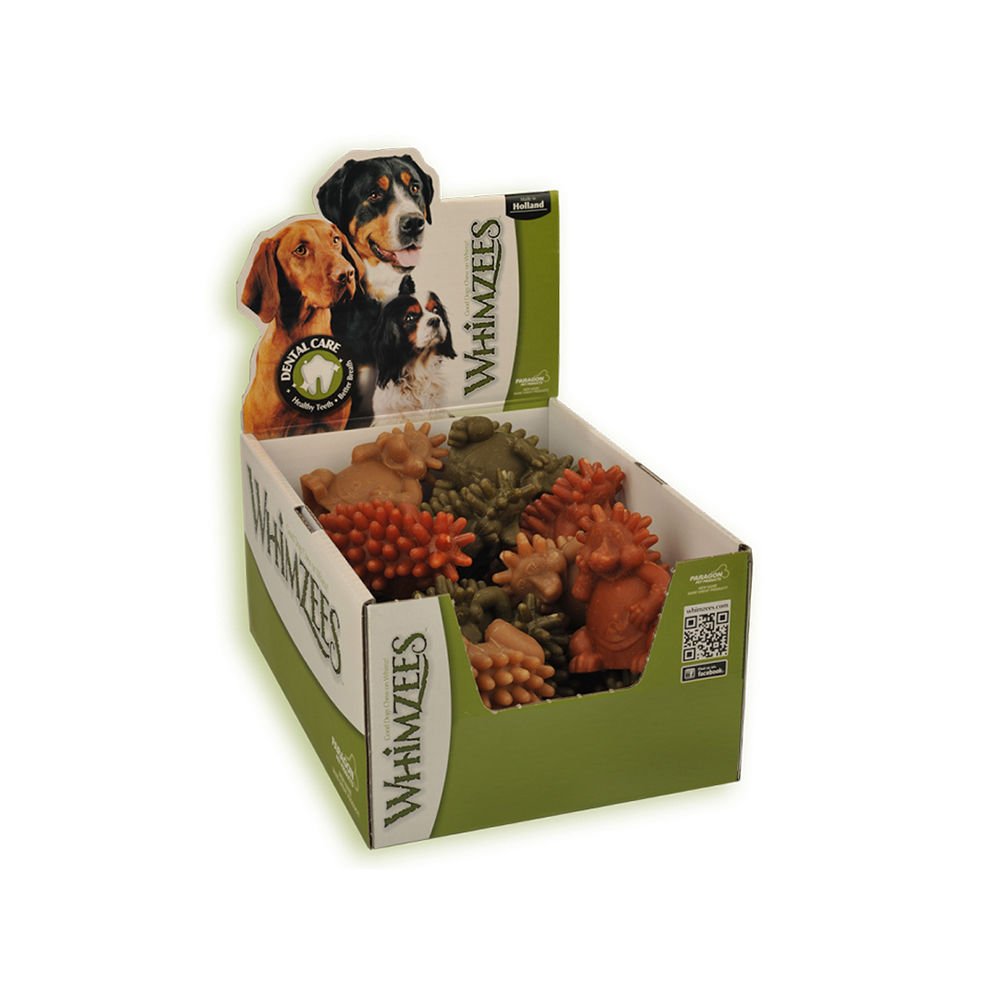 Whimzees Natural Dog Dental Chews - 30 Count Hedgehog Treats for Medium Dogs | Promotes Oral Health & Fresh Breath | Perfect for Training, Teething, and Playtime