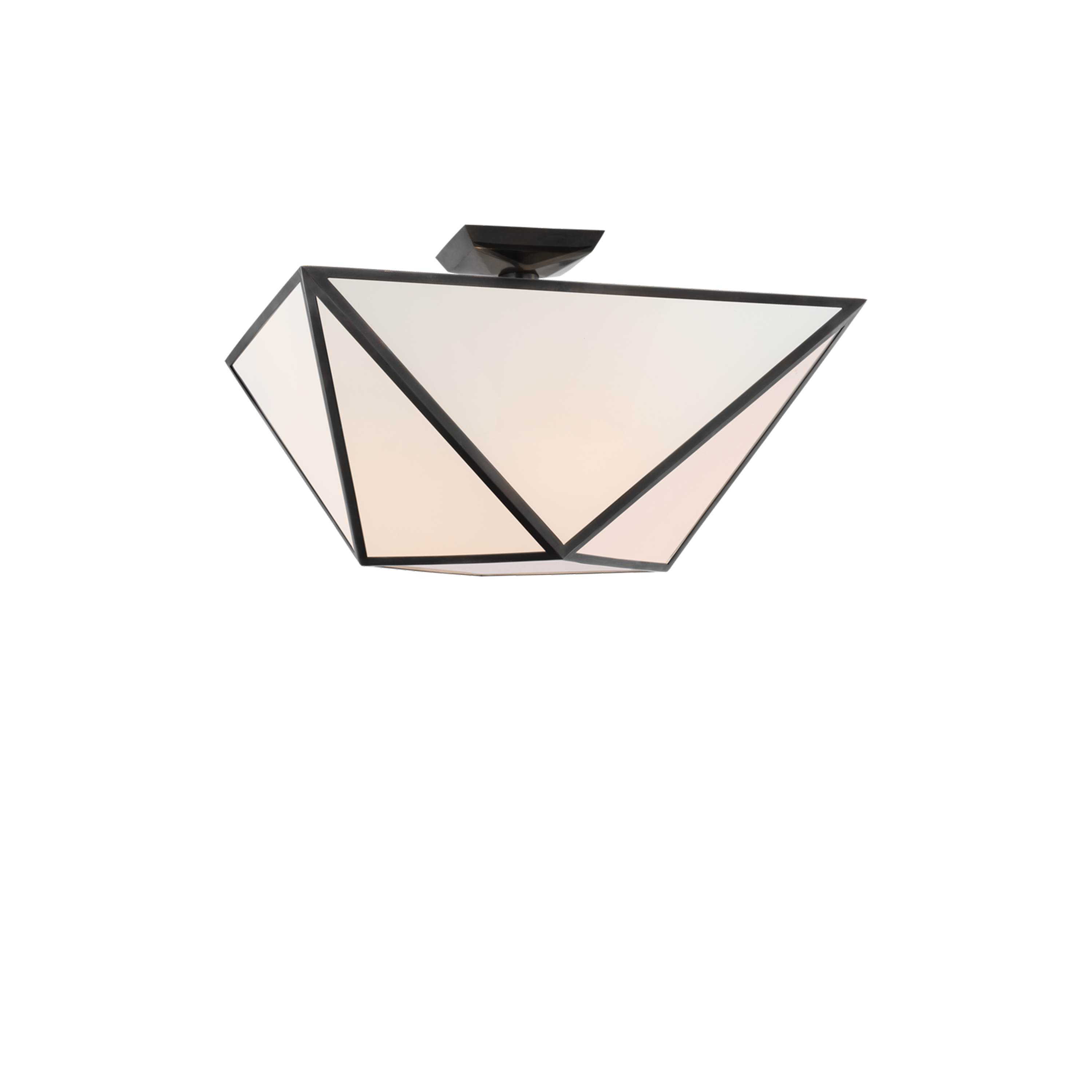 Lorino Large Semi Flush Mount Ceiling Light Fixture - Modern LED Lighting for Bedroom, Living Room & Hallway