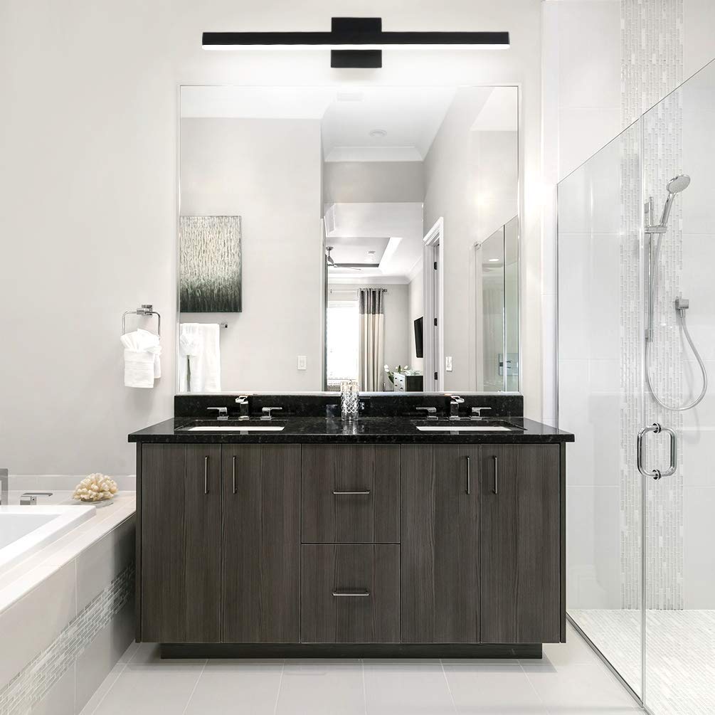 Aipsun Modern Black Vanity Light - LED Bathroom Lighting Fixtures with Adjustable Brightness - Perfect for Bathroom, Dressing Room & Makeup Area