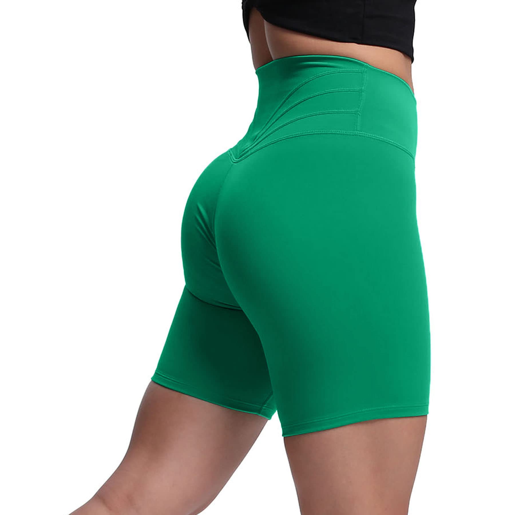 Aoxjox Women's High Waisted Workout Shorts - 6