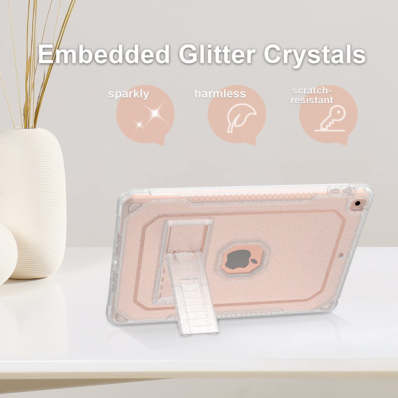 Clear Glitter iPad Air 2 Case & iPad 6th/5th Gen 9.7