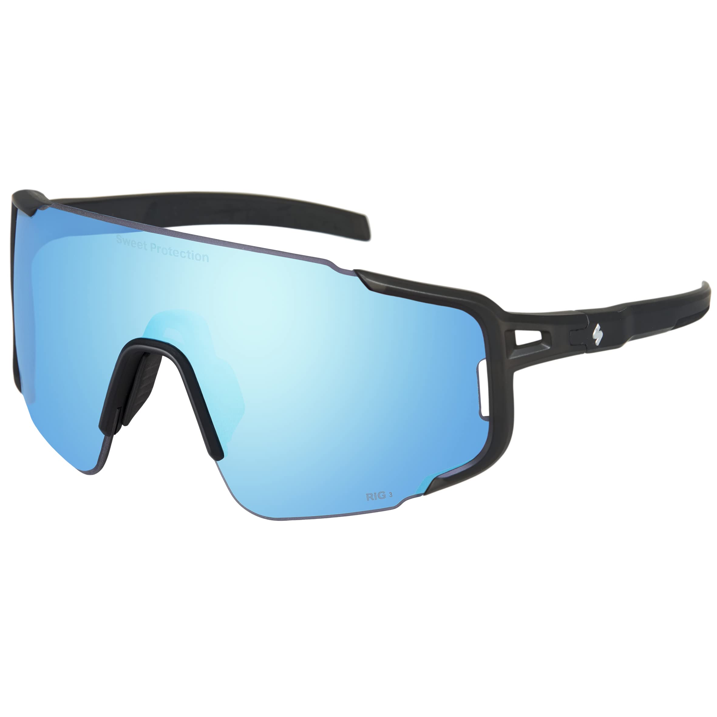 Sweet Protection Ronin Max Rig Reflect Sunglasses - Semi-Frameless, Anti-Fog, UV400 Protection Safety Glasses for Cycling, Running & Outdoor Sports