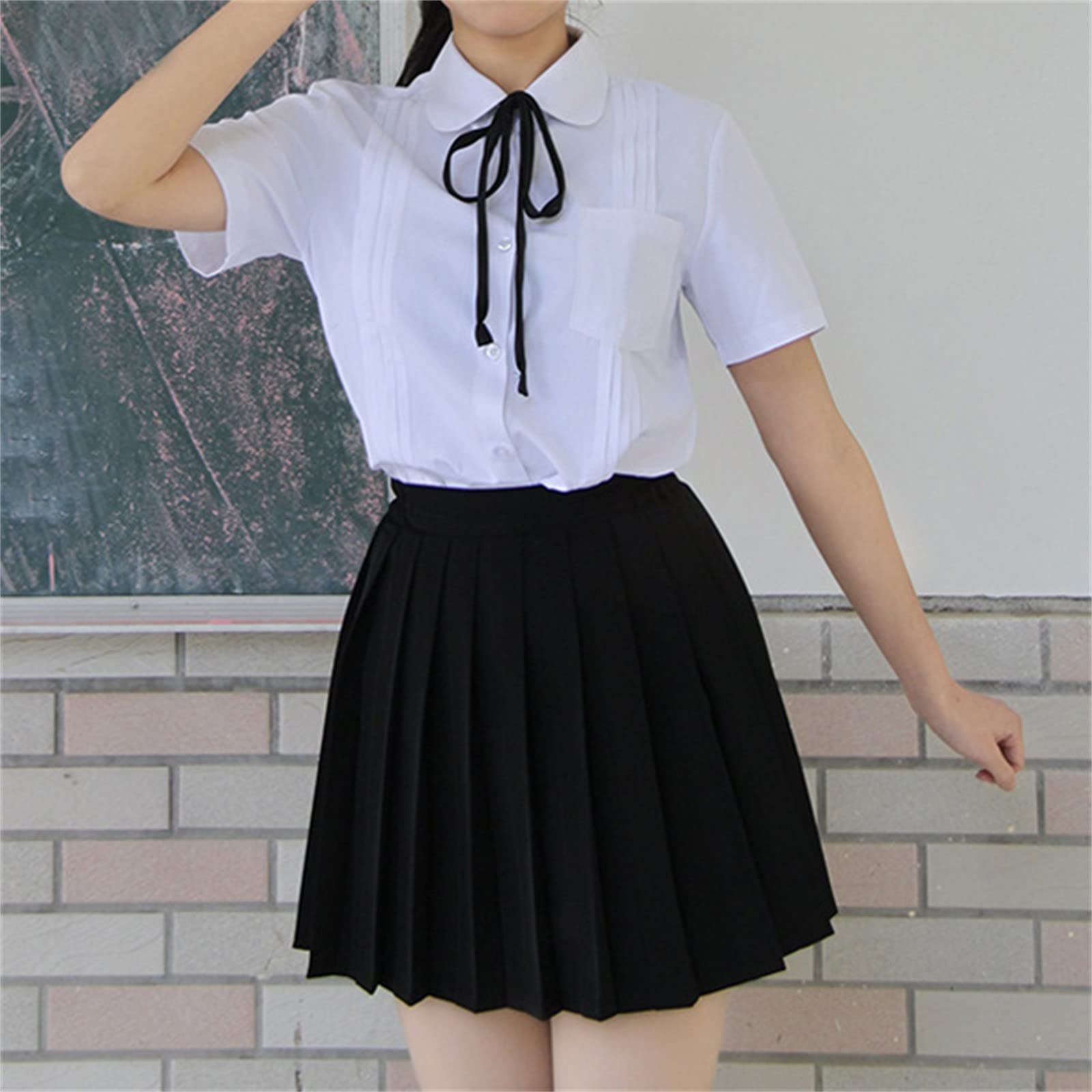 Women's Stretchy Flared Pleated Skirt - High Waist A-Line Skirt for School, Tennis, Casual Wear - Fashion Solid Color Skirt for Women & Girls
