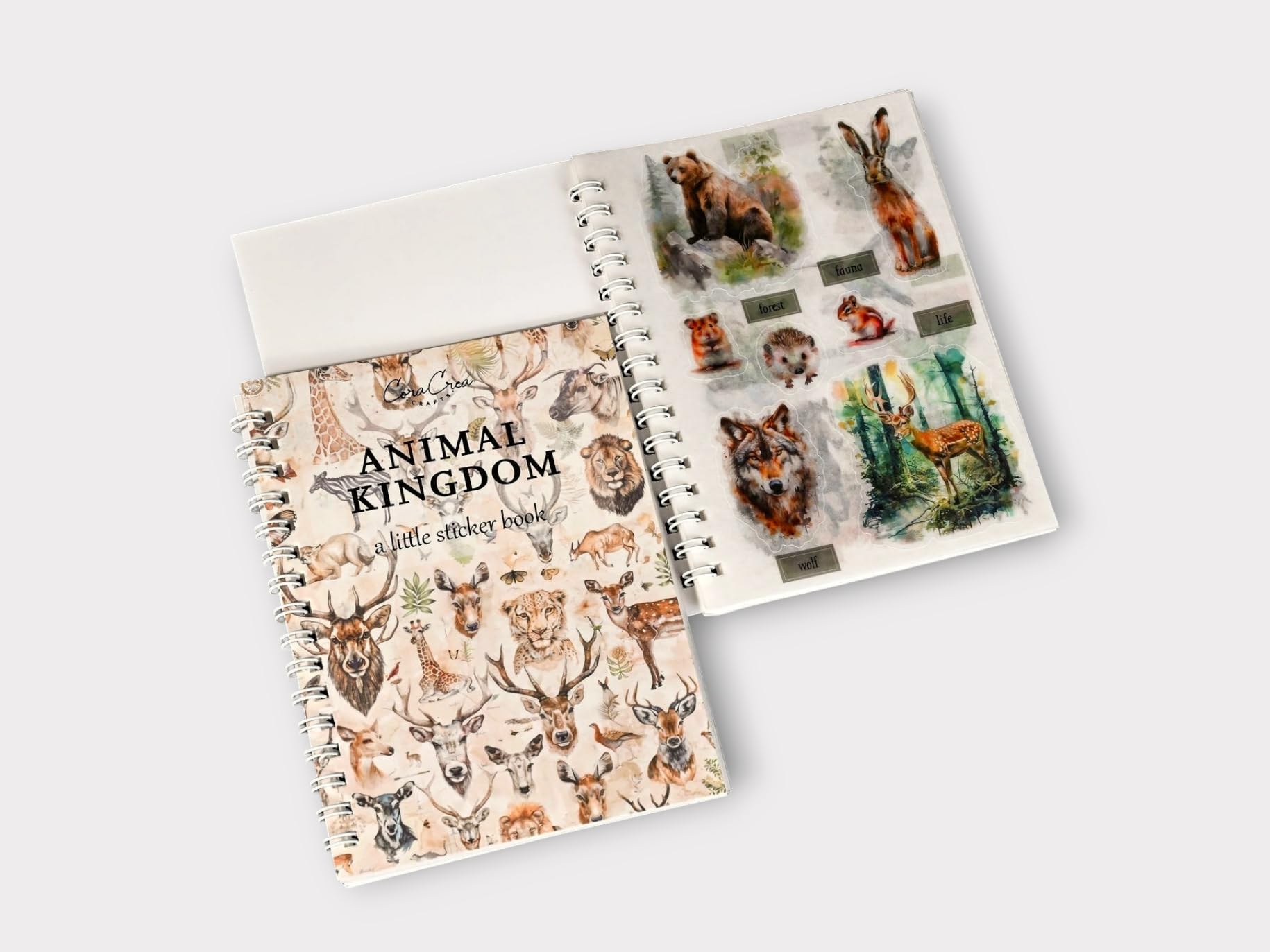 Vintage Animal Stickers Book - Aesthetic Decorative Stickers for Laptops, Phone Cases, Kindle, Tech Accessories - 10-Page Scrapbooking Supplies for Junk Journaling, Daily Planner & DIY Crafts - Perfect for School, Office & Home Decor
