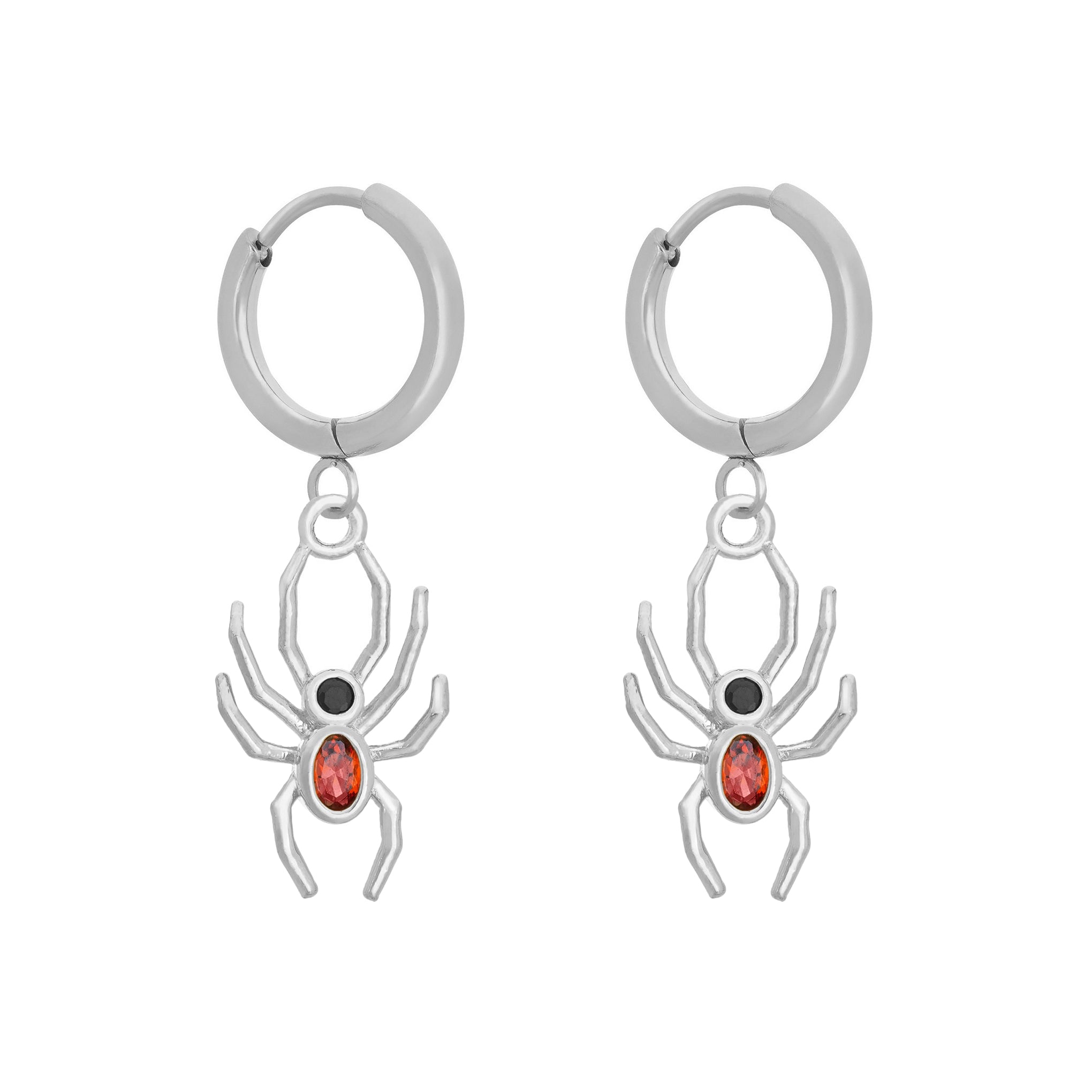 Black Widow Spider Stud Earrings for Women - Gothic Halloween Jewelry Gift for Cosplay & Costume Parties