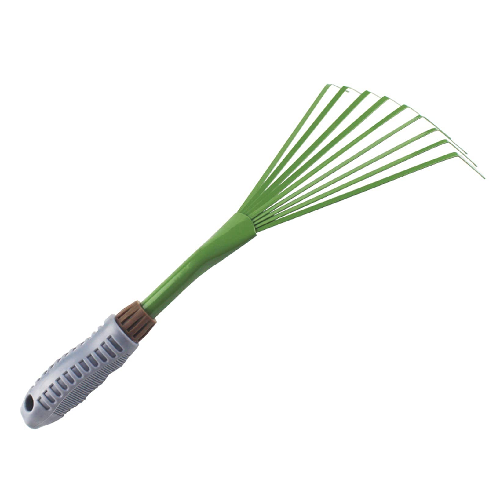 XIAOXIAO Ergonomic Garden Leaf Rake - 9-Tooth Iron Hand Rake with Non-Slip Grip for Gardening, Weeding & Lawn Care - Perfect for Small Gardens, Flower Beds & Yard Maintenance