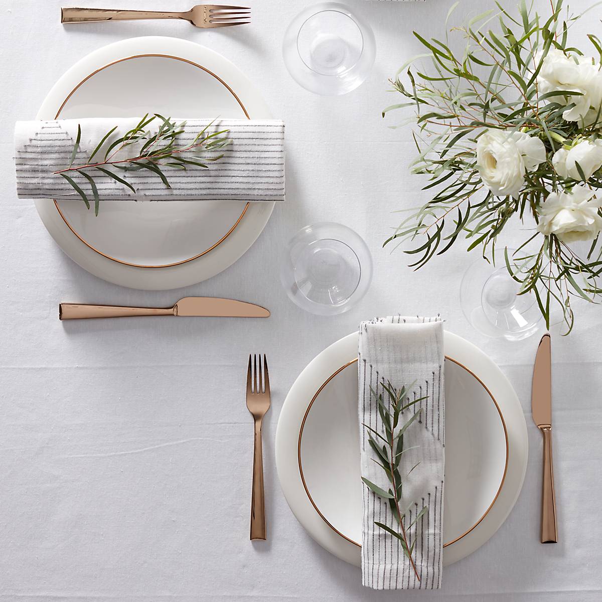 Trianna White Salad Plate Set - Elegant Porcelain Dinner Plates for Salads, Appetizers & Desserts - Perfect for Parties, Weddings & Everyday Dining