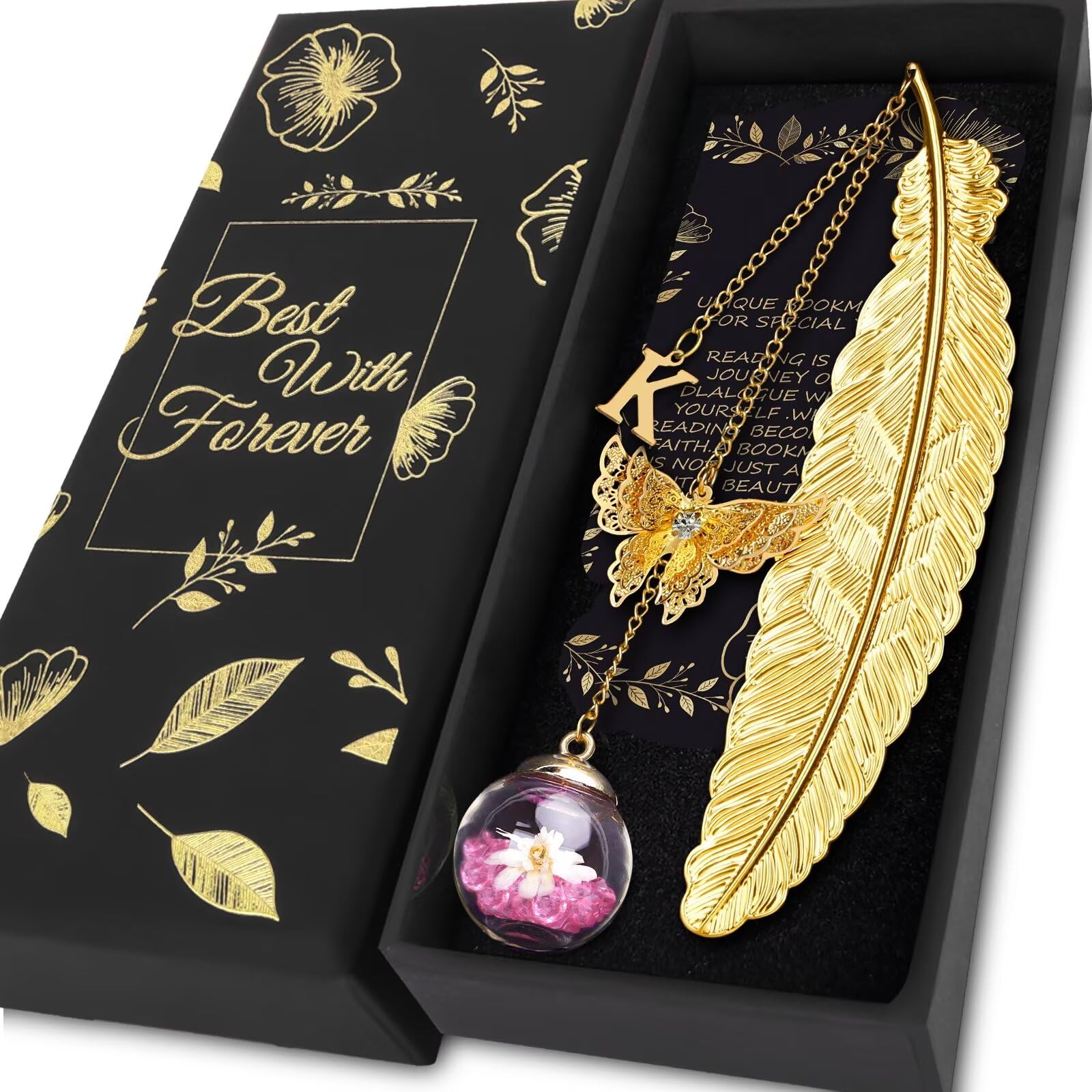 Personalized Metal Feather Bookmarks - Custom Engraved Bookmark for Women, Mothers Day Gifts, Teacher Appreciation, Birthday Presents - Unique Reading Accessories for Book Lovers & Readers - Perfect for Book Clubs, Reading Nooks & Literary Gifts