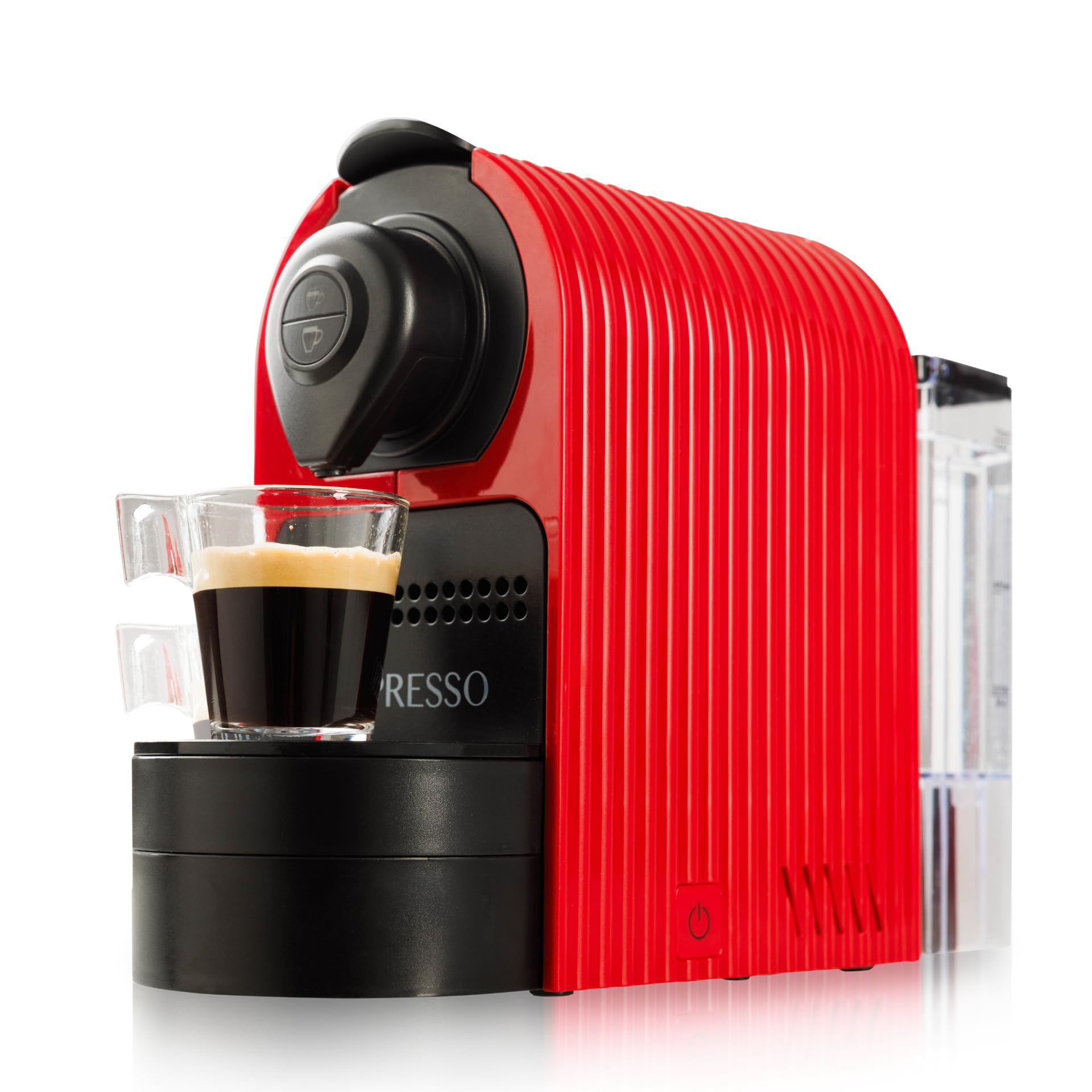 Mixpresso Espresso Machine for Nespresso Compatible Capsules - 19 Bar Italian Coffee Maker with Programmable Single Serve & High Pressure Pump (1400W, 27oz, Red) - Perfect for Home, Office, and Small Kitchen Use