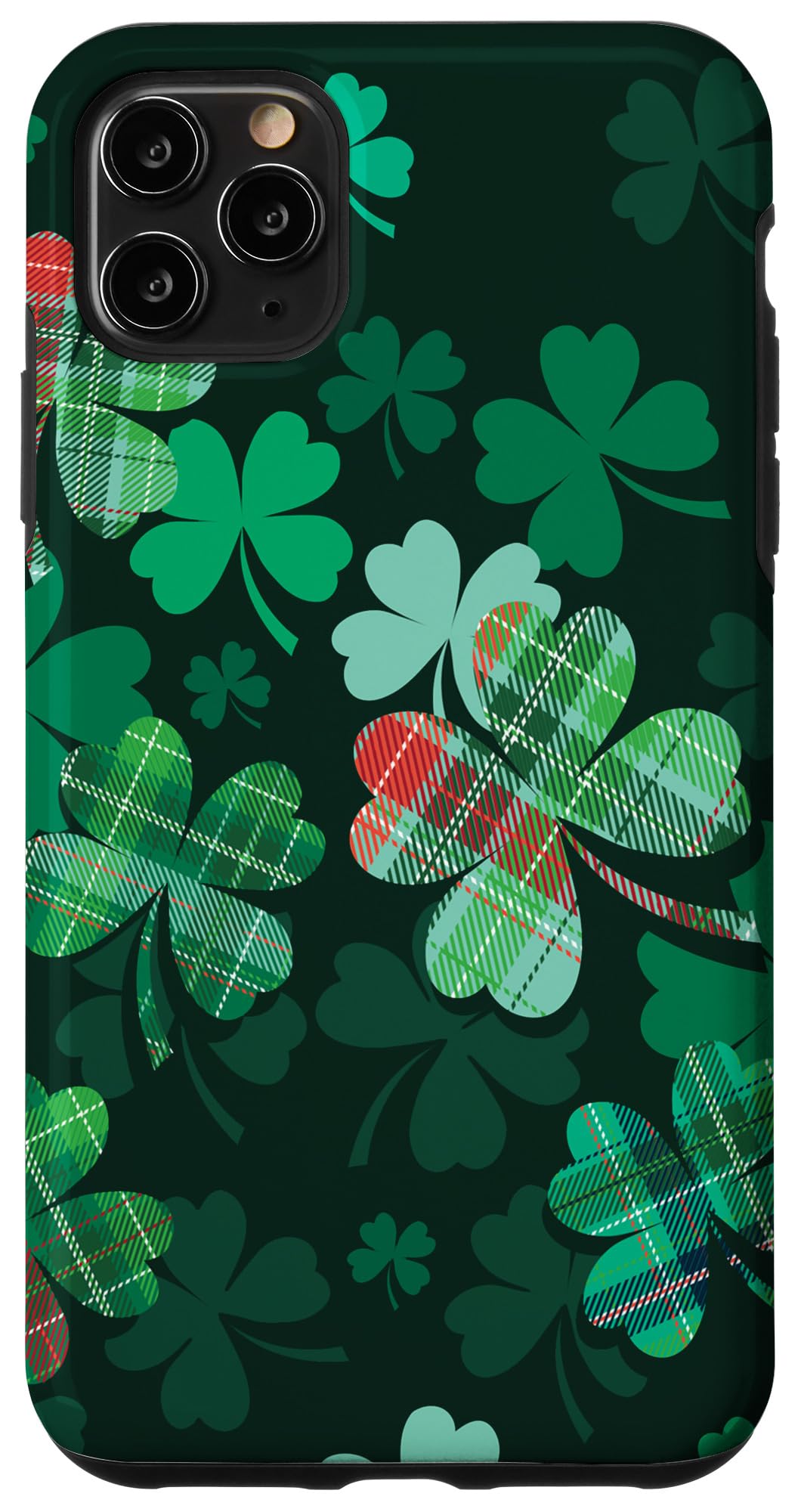 iPhone 11 Pro Max Case - Green Shamrock Pattern Protective Cover for St. Patrick's Day | Durable Slim Fit Phone Case for Daily Use, Parties & Holiday Celebrations