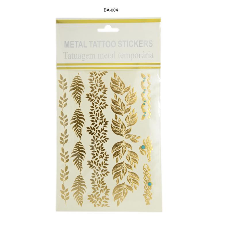Metallic Temporary Tattoos for Women & Men - Shimmering Body Art Stickers for Parties, Festivals & Cosplay - Waterproof & Long Lasting
