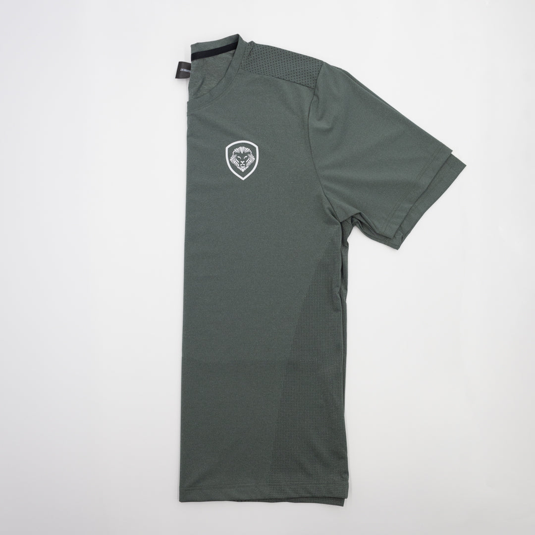 Valuetainment Army Green Premium Performance Short Sleeve T-Shirt for Men - Comfortable Workout & Casual Wear